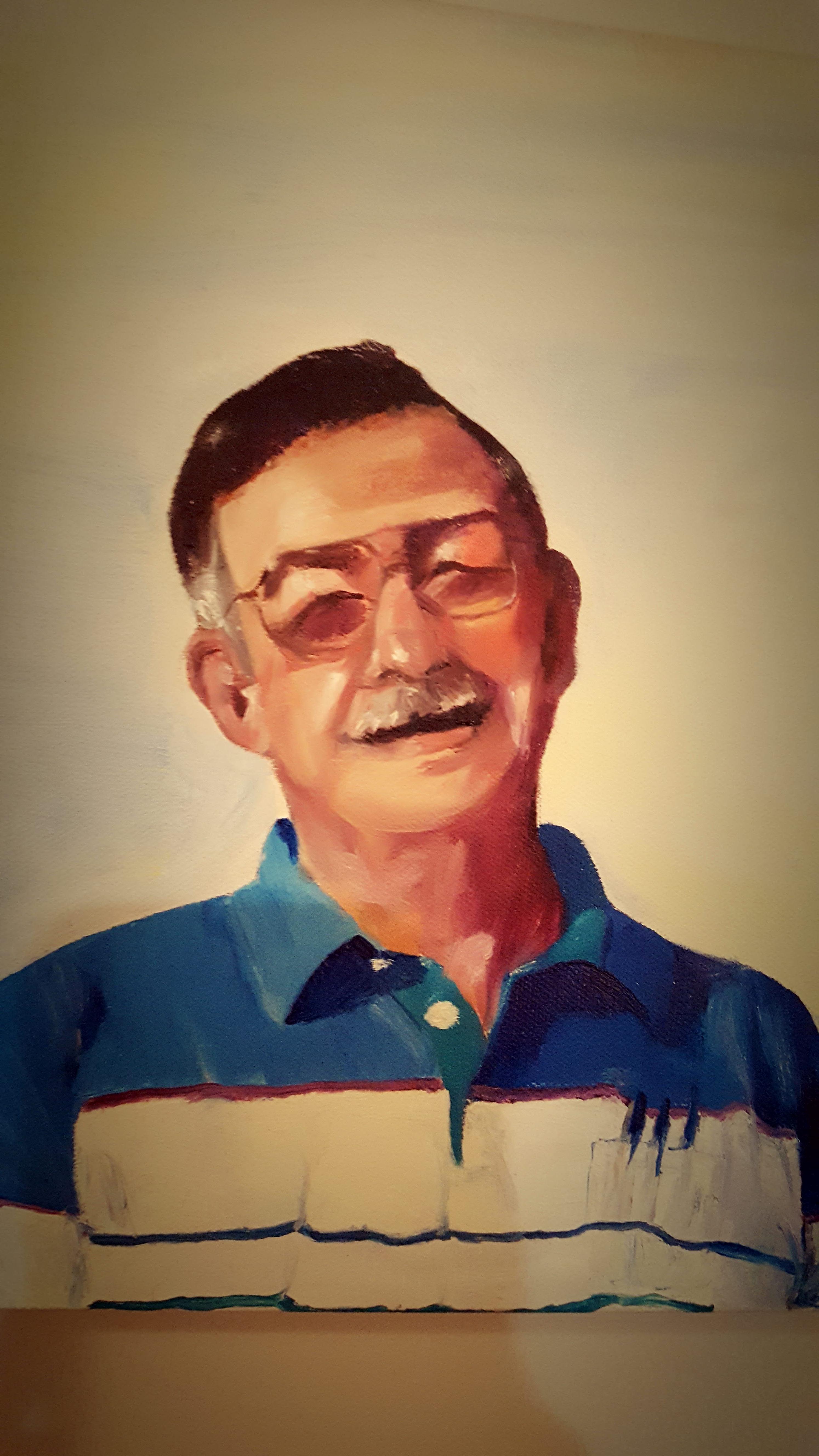 A painting of my grandpa. Only took me 6 hours. I painted this in 2006