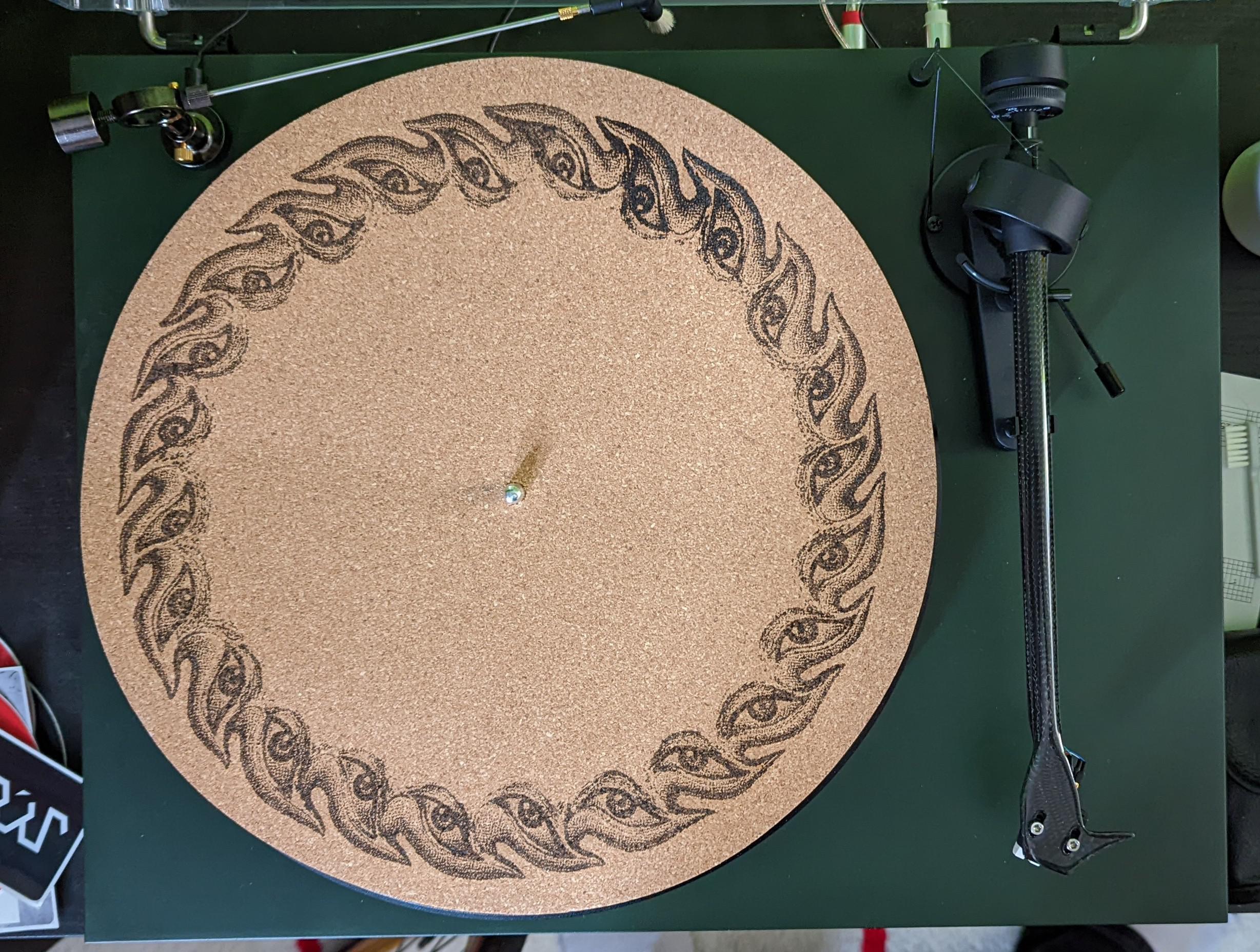 Made a cork slipmat that I thought you'd all enjoy r/ToolBand