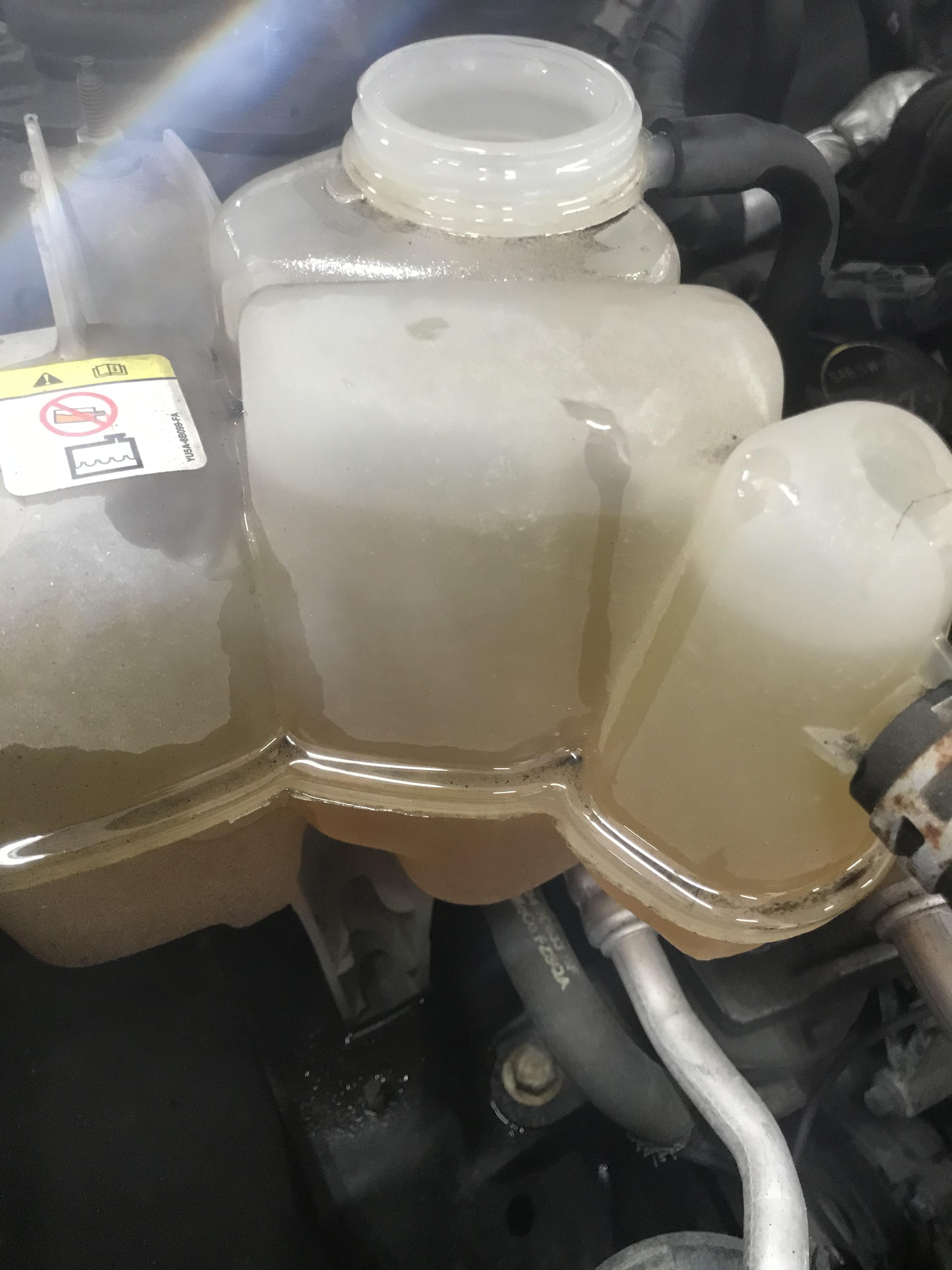 Ever had a coolant reservoir full of engine oil?