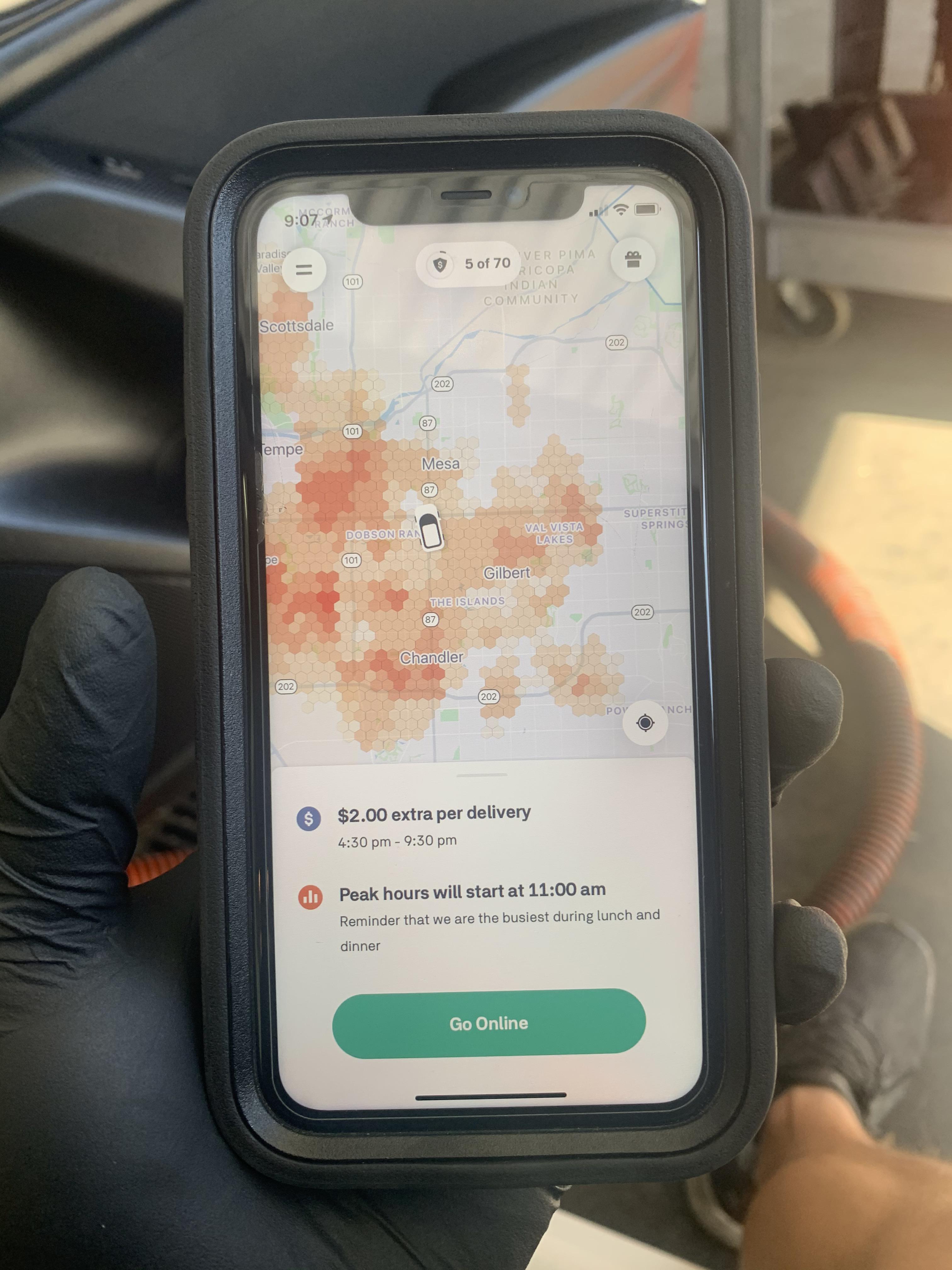 Buddy makes 2 during peak hours? But not my account (same area) r