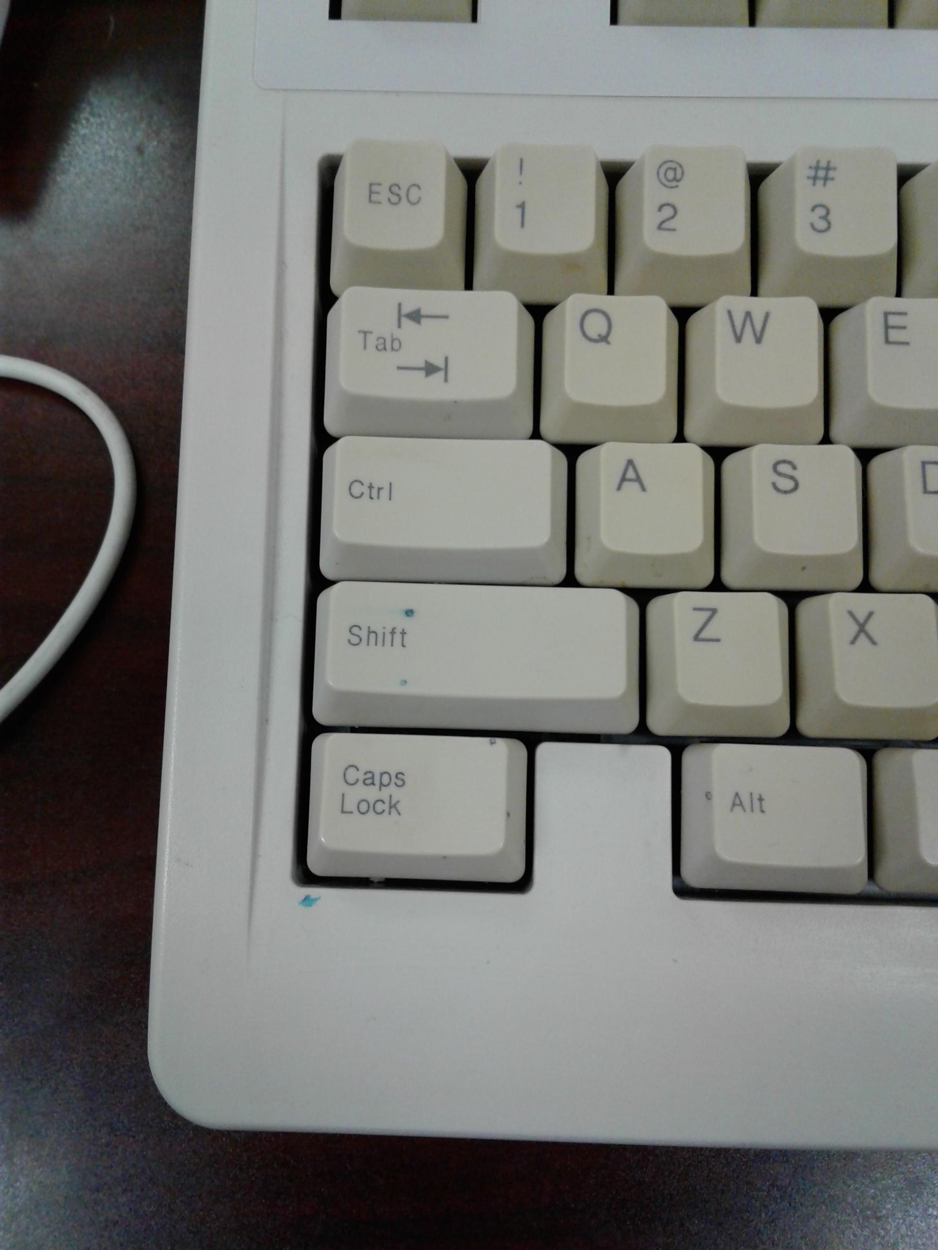 This keyboard with the control and caps lock reversed r/mildlyinfuriating
