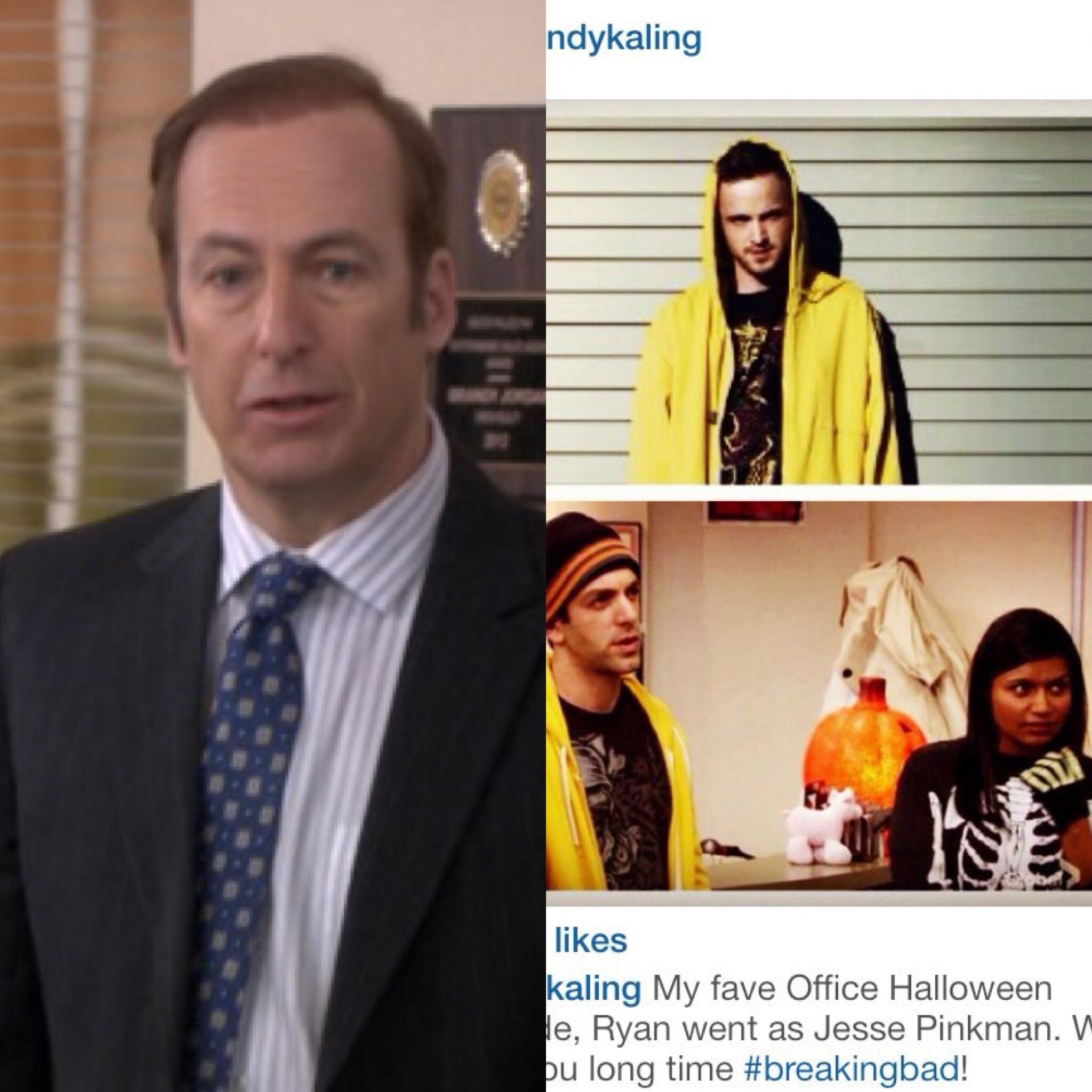 Realised that the show accepts the existence of Breaking Bad, but Pam