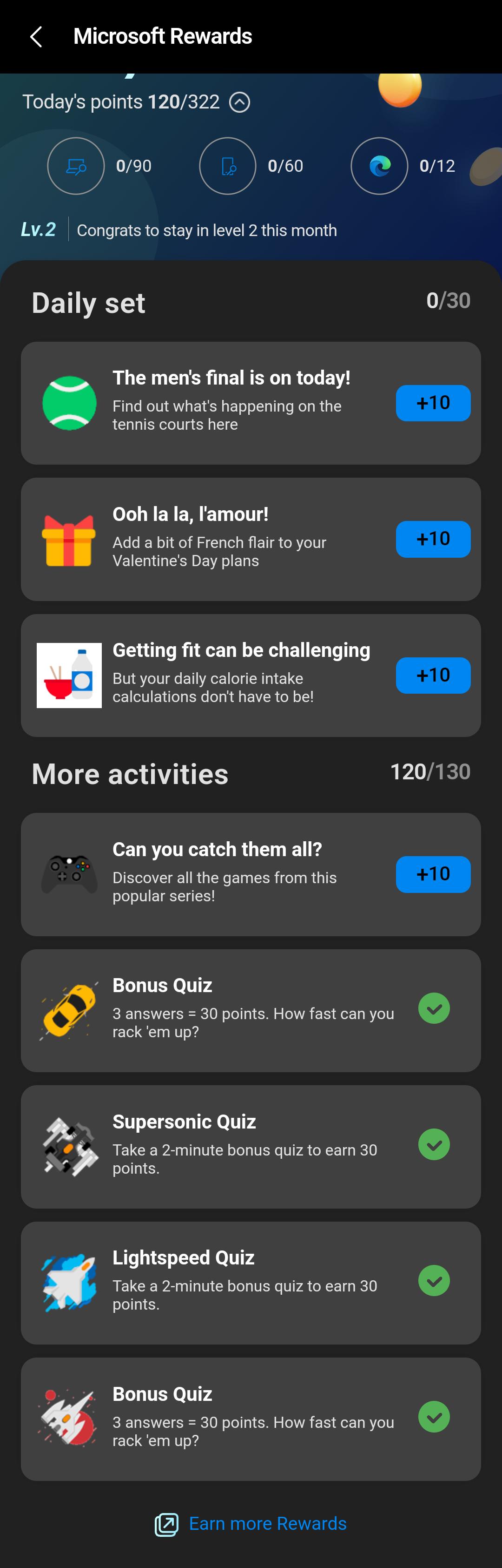 How many MS Reward search apps are there available for mobile devices