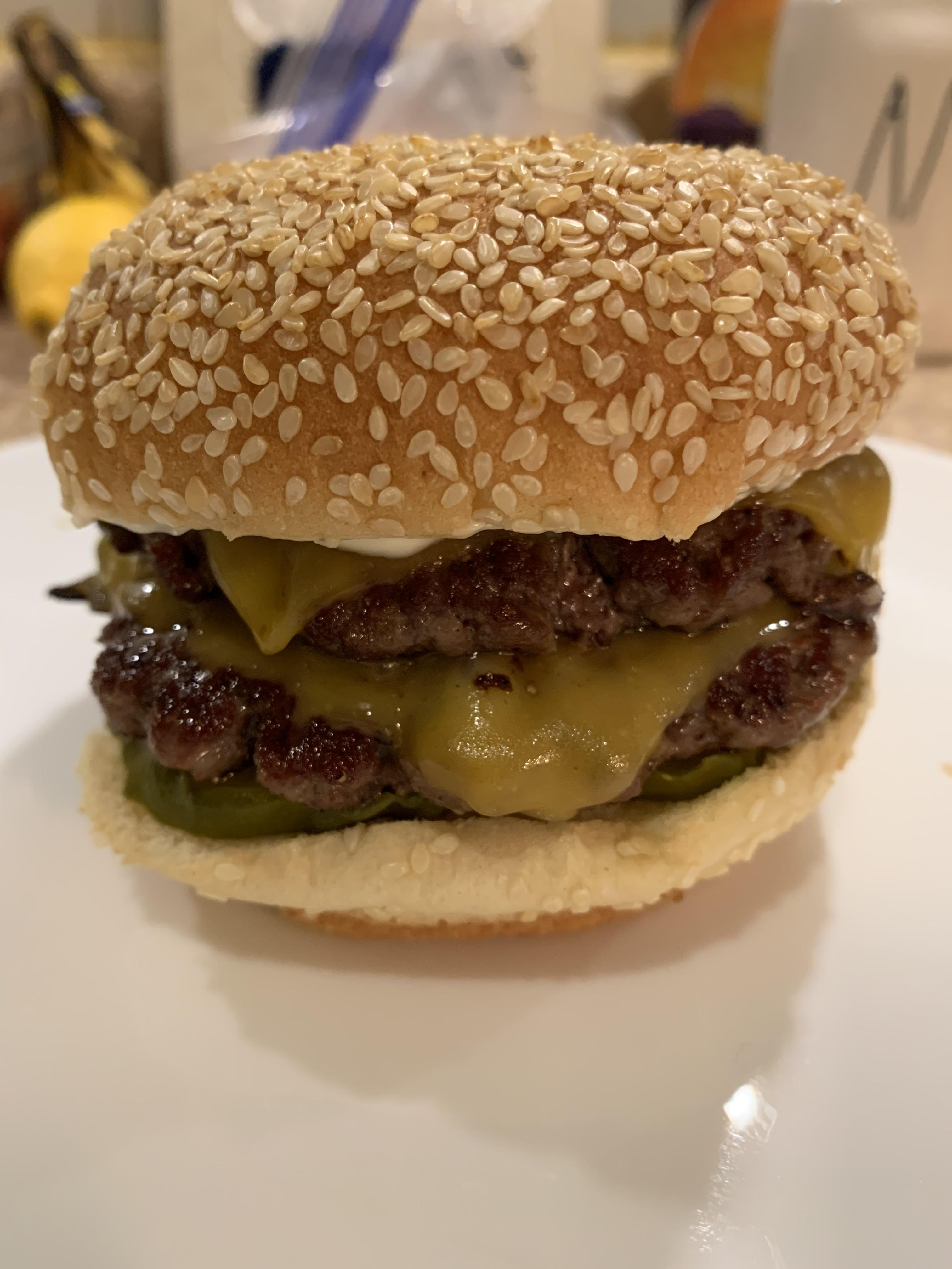 It’s nice having leftover patties and being able to throw this together
