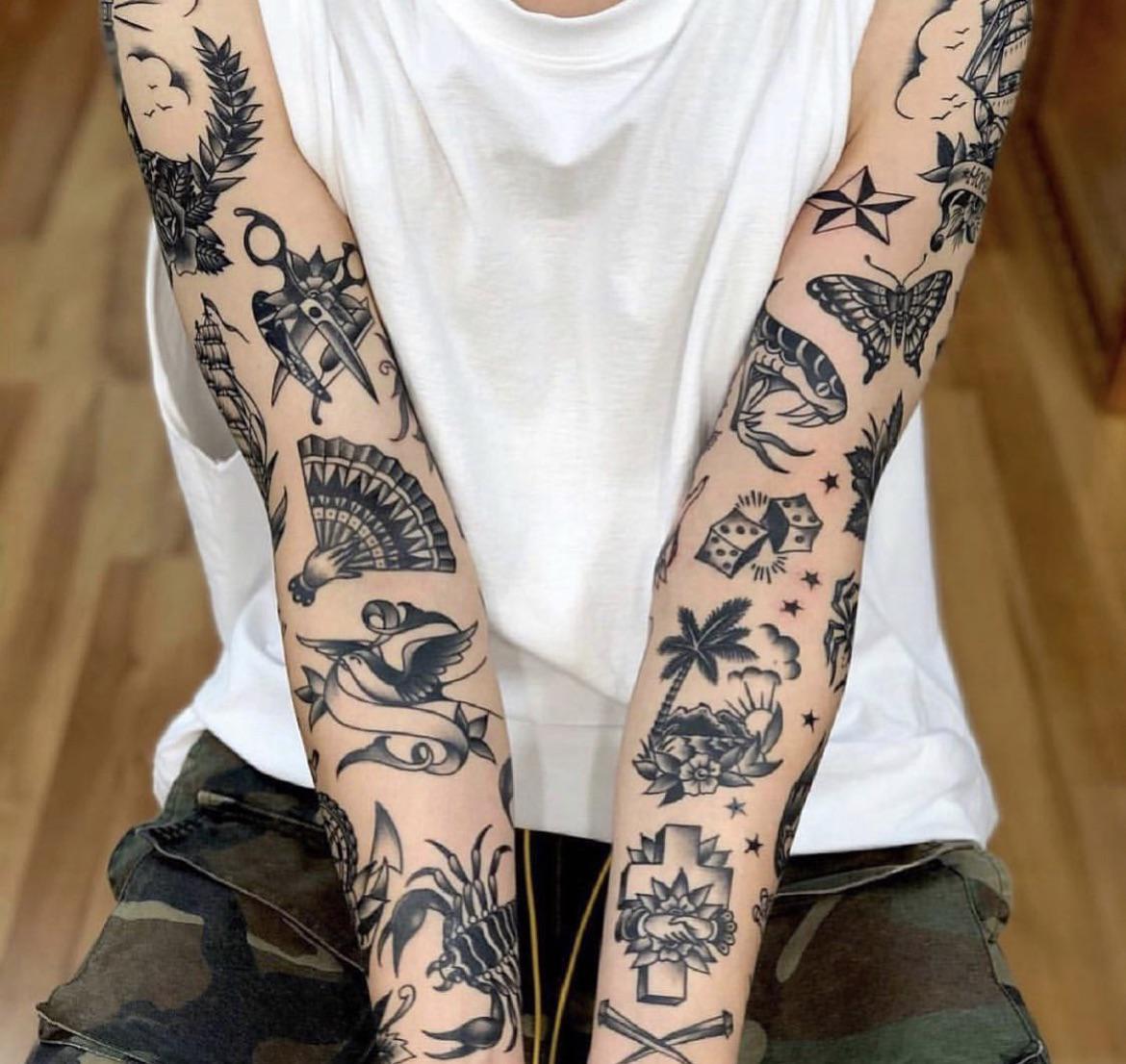 Does Anybody Have Any Good References Or Thoughts On An Irezumi Sleeve On One Arm And A Patchwork Sleeve On The Other? I Want Both But I Dont Know If It Will 1106_x_1170_jpg