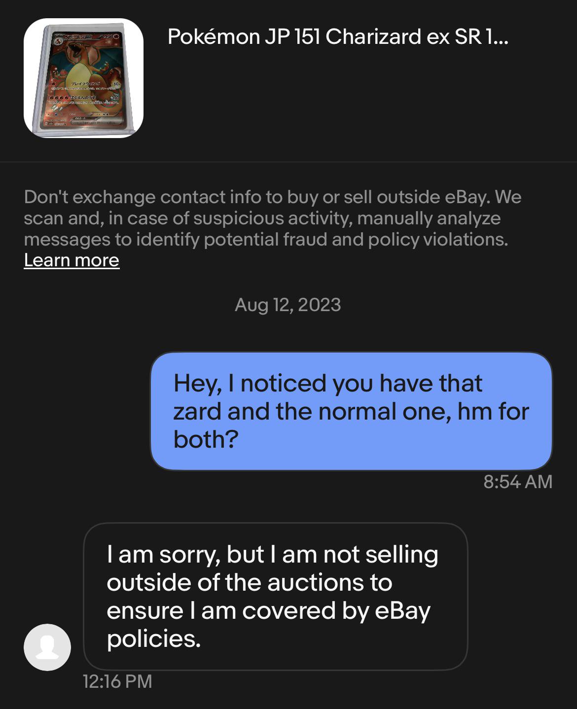 What does it mean to be ensured by eBay policies? r/PokemonTCG