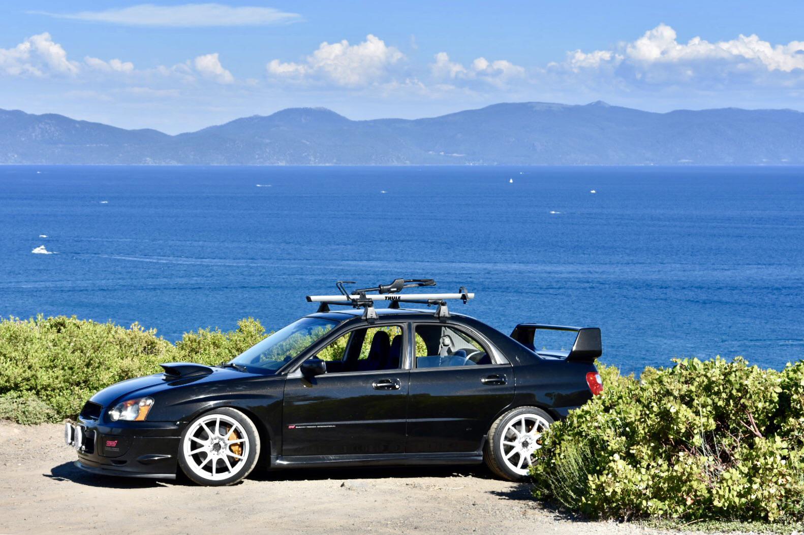My 2004 STi overlooking beautiful Lake Tahoe r/subaru