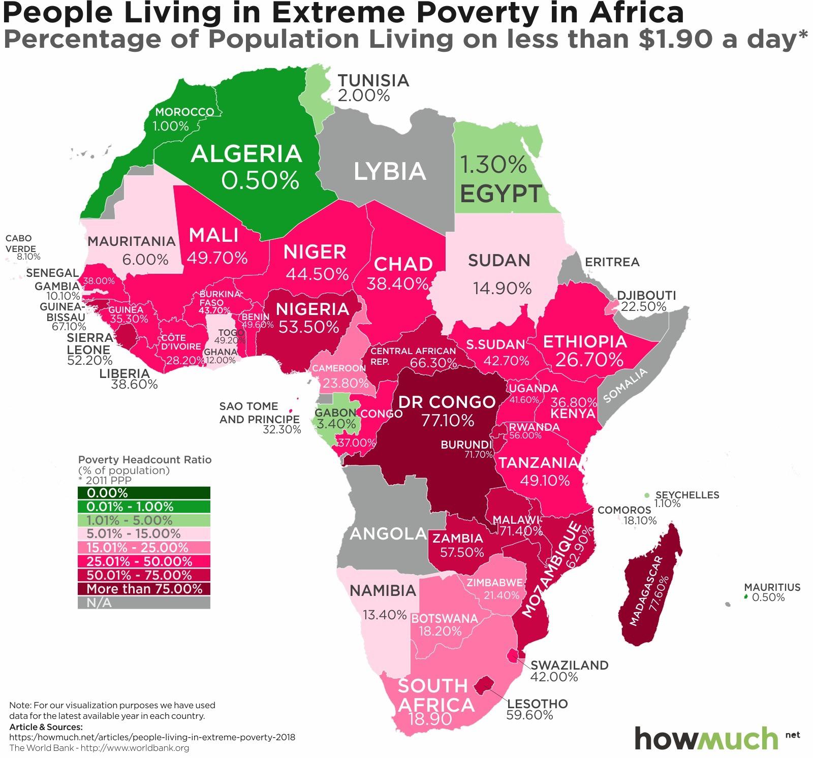 Poverty In Africa Map 2022