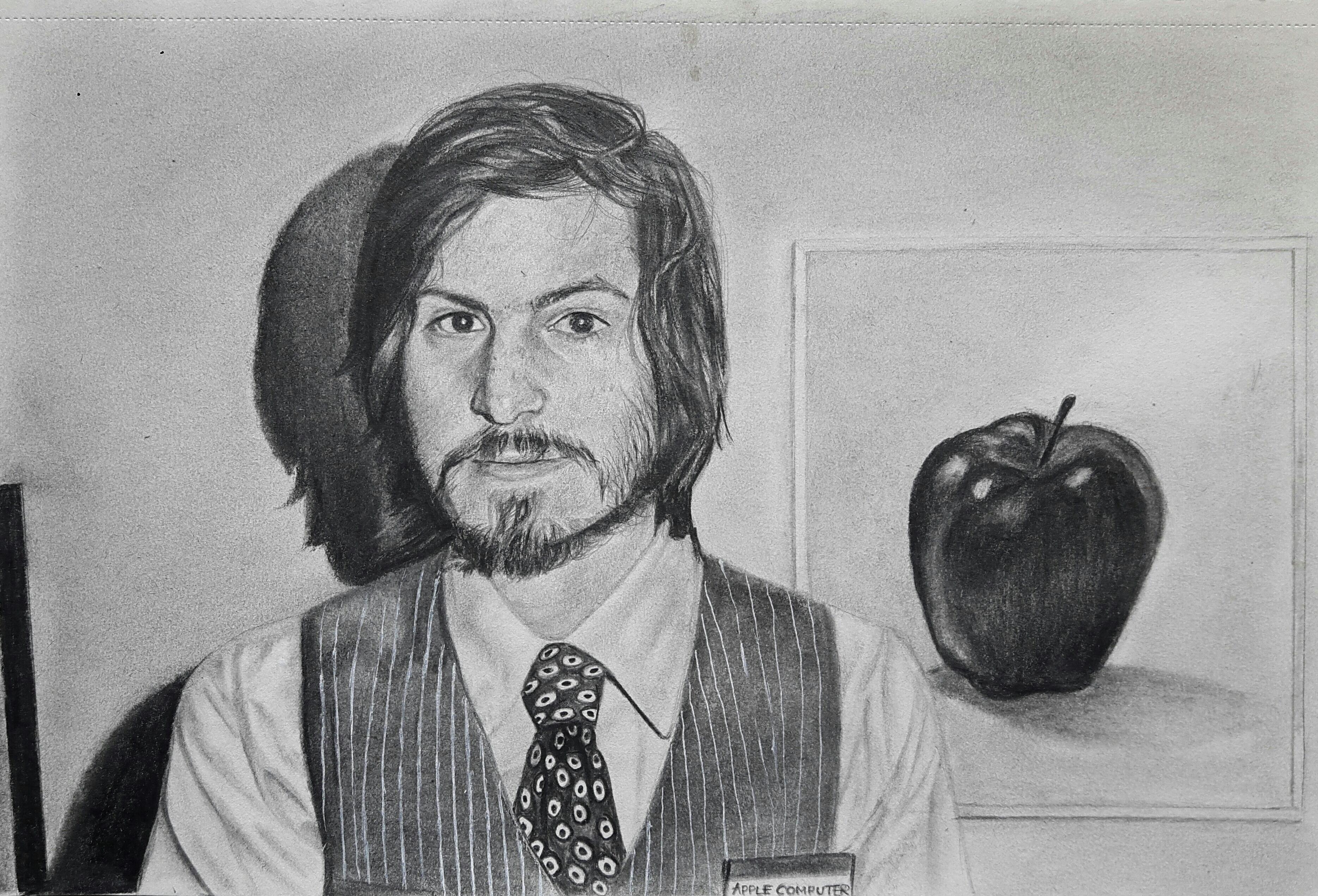 Young Steve Jobs, 297 x 420, Graphite pencils r/Art