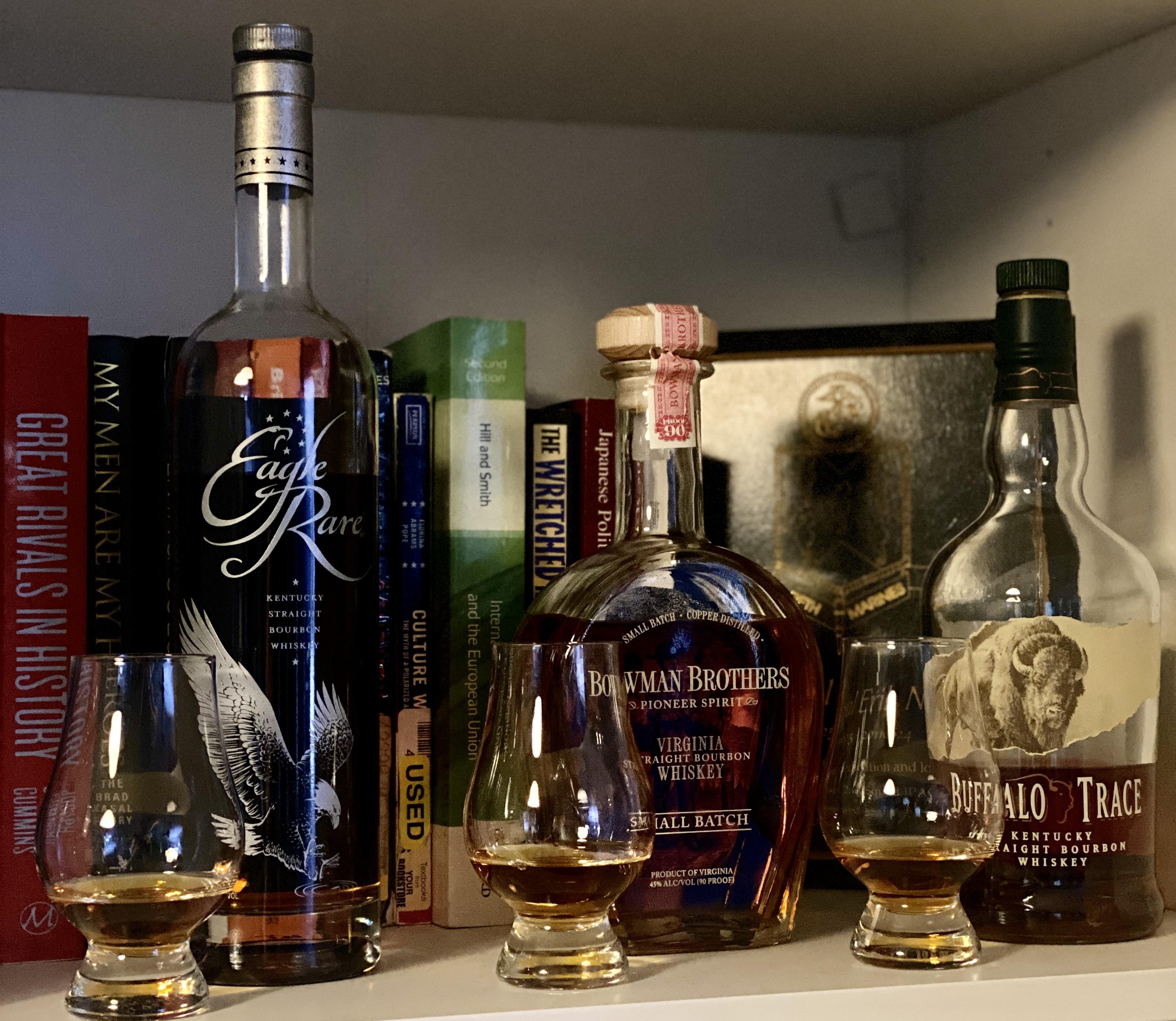 The entry level Buffalo Trace Whiskey flight. r/whiskey