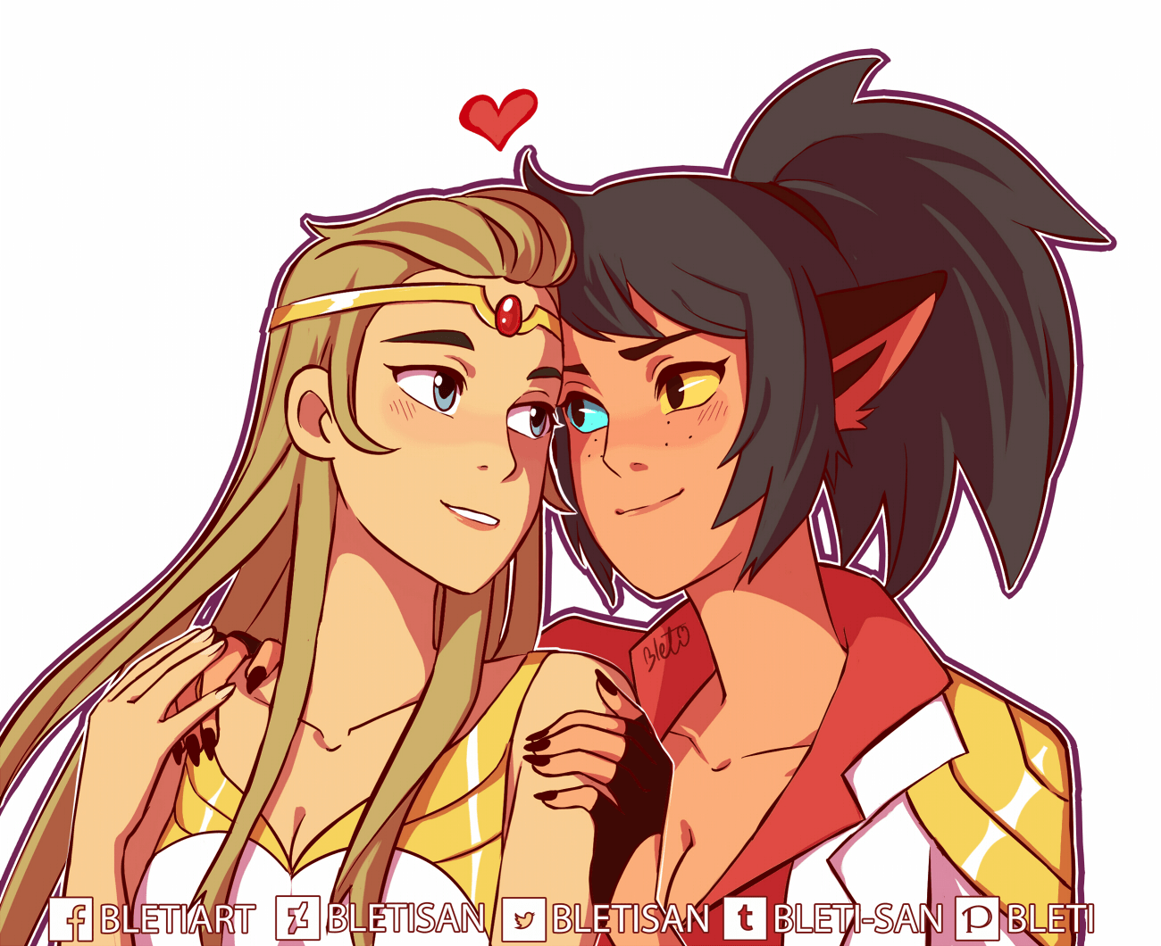 Adora and Catra by Bletisan catradora