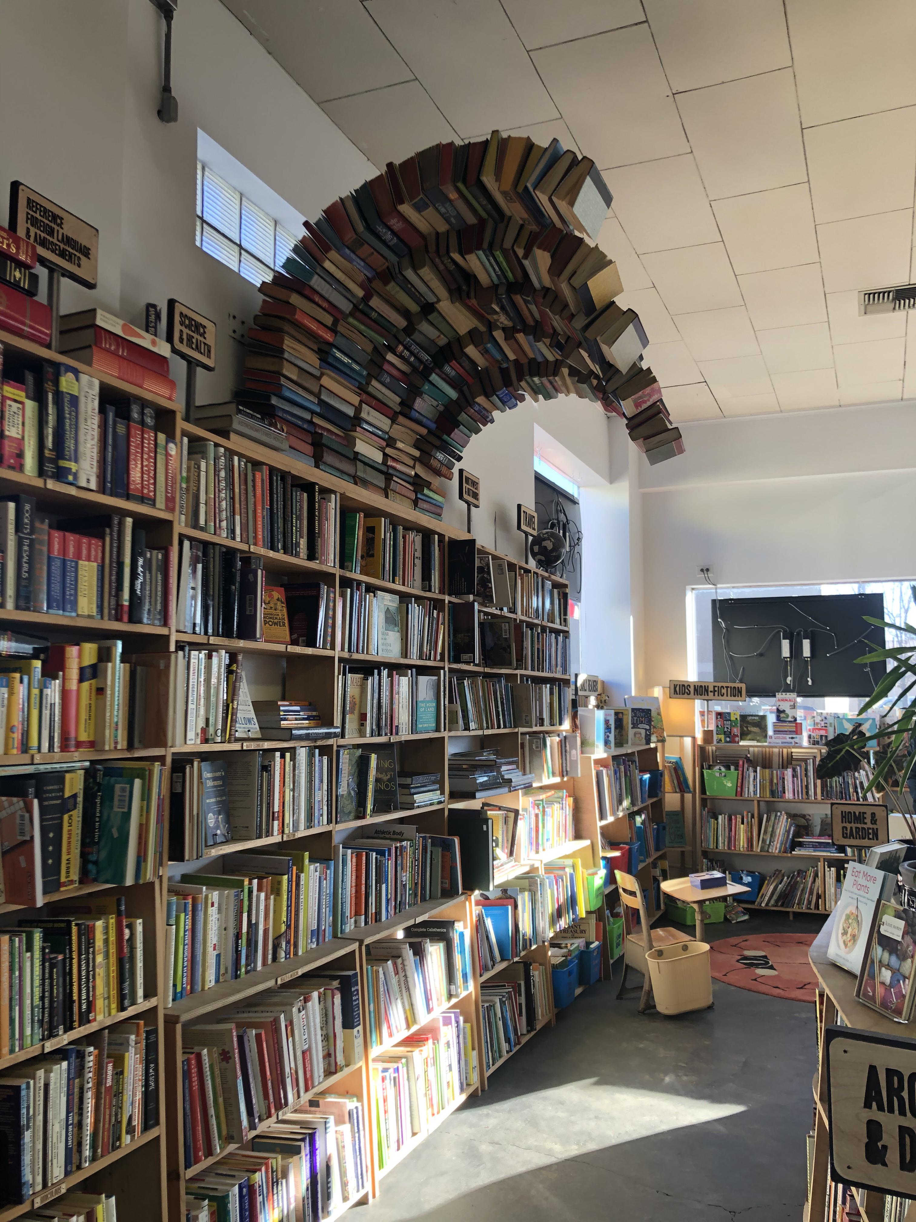 This bookshelf in a small second hand store r/bookshelf