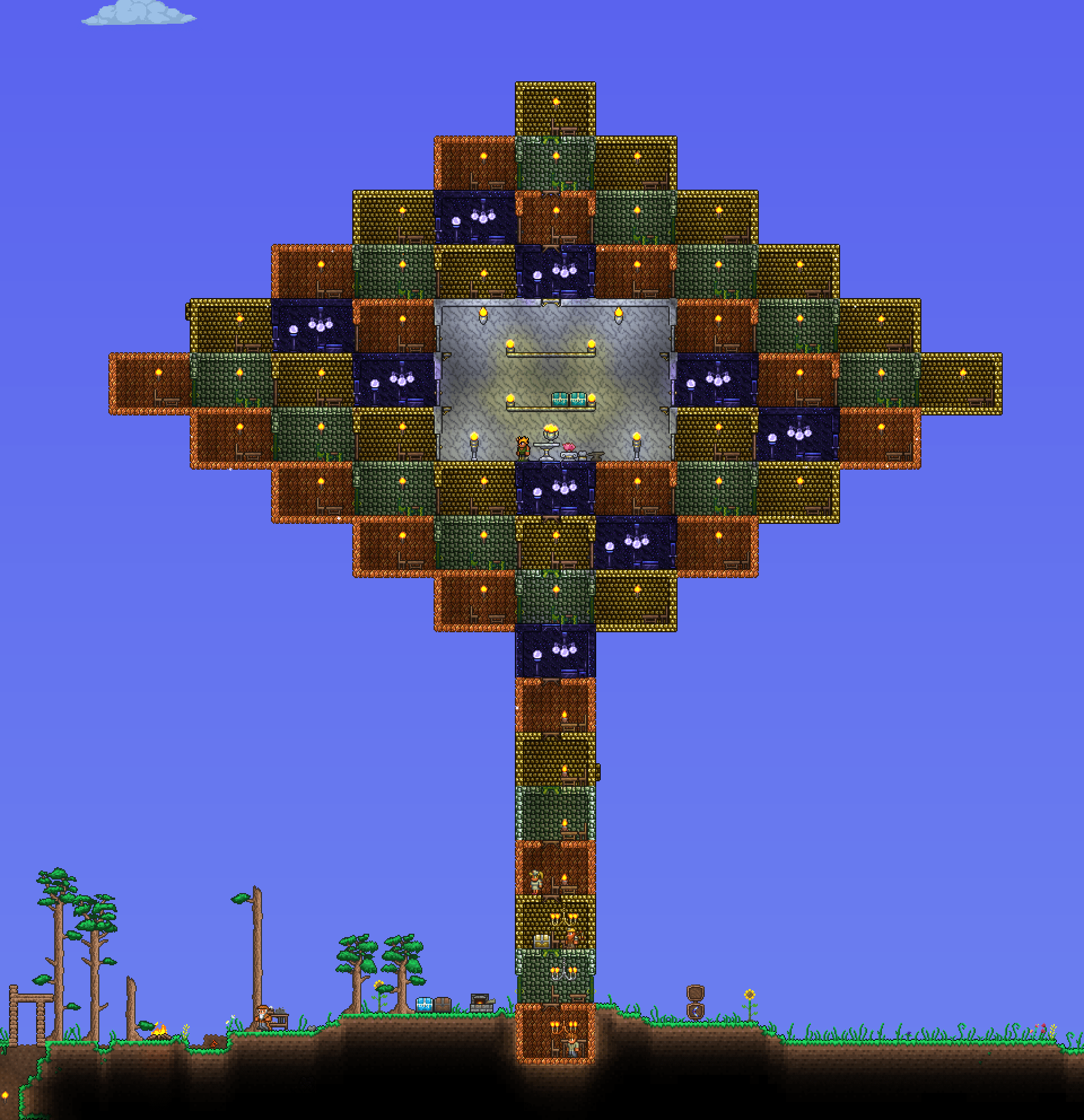 shiny brick house (WIP) r/Terraria