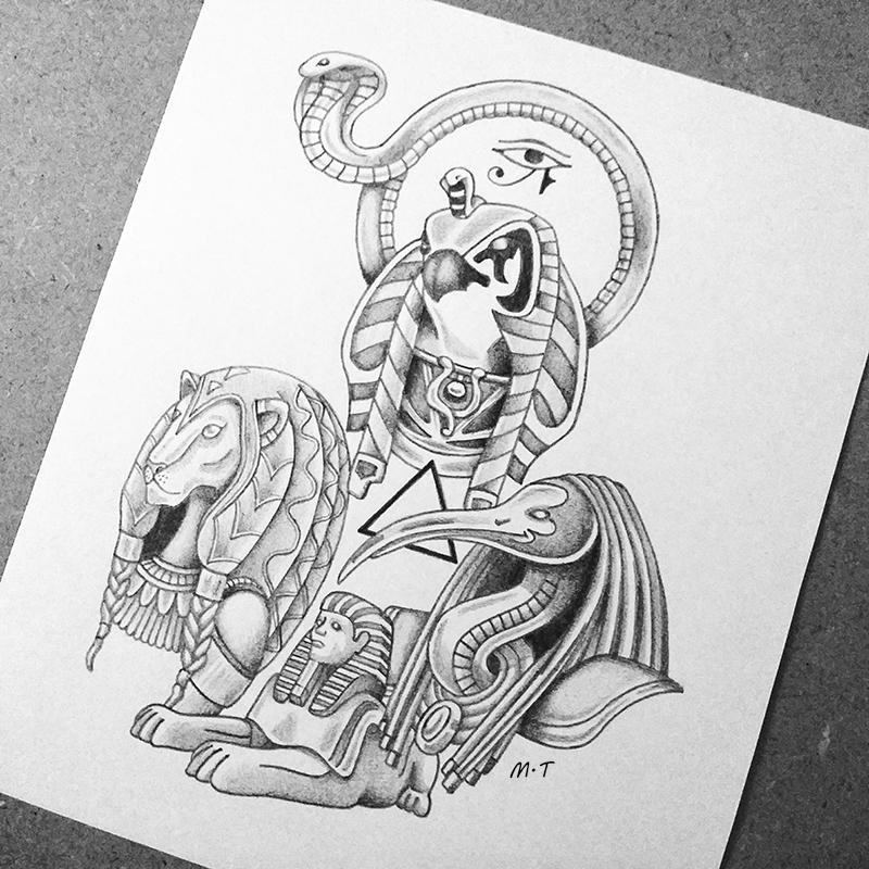 Egyptian Gods tattoo design I made r/TattooDesigns