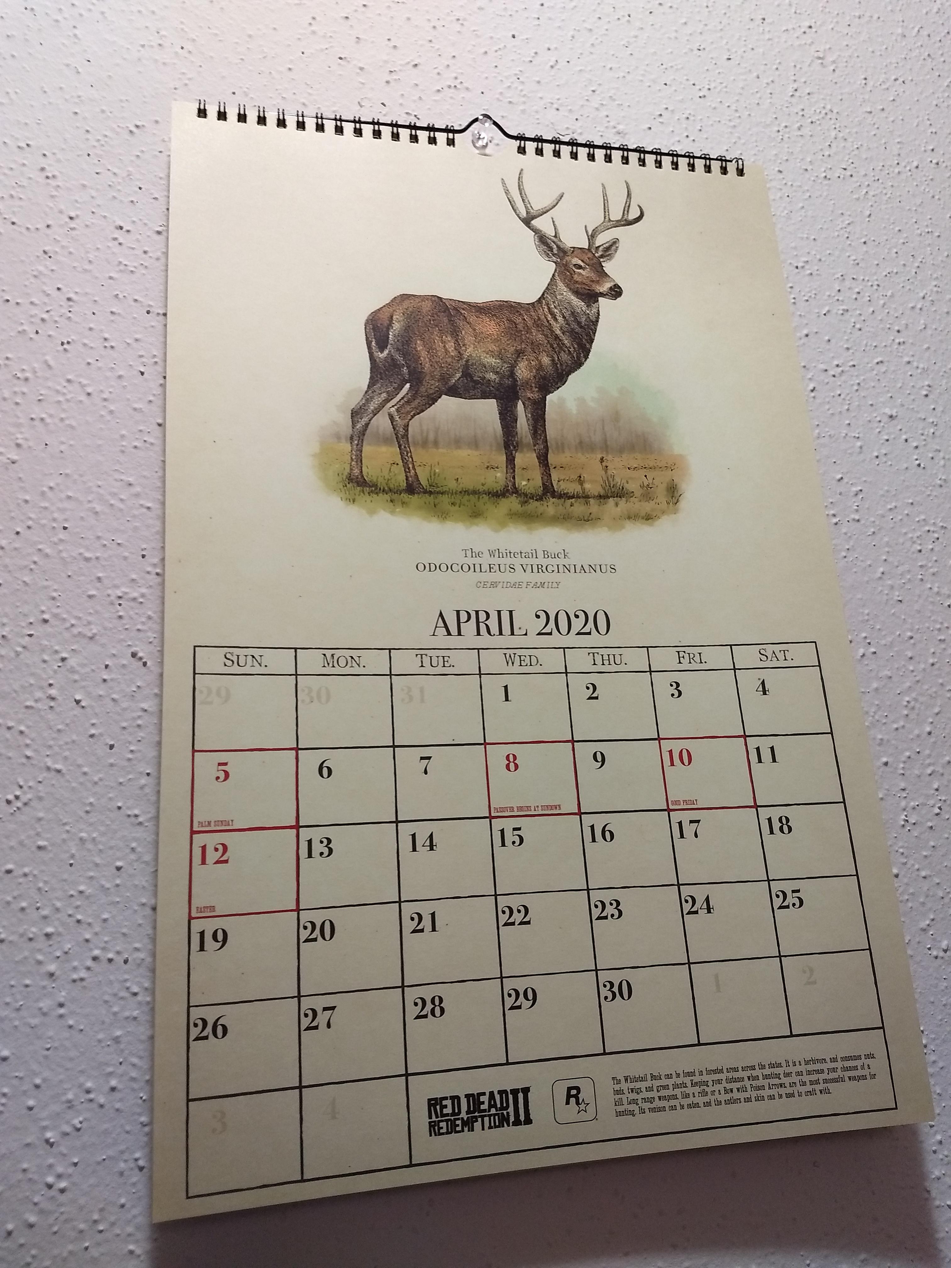 The official RDR2 calendar is actually some quality merch. Love the images and descriptions. r/reddeadredemption2