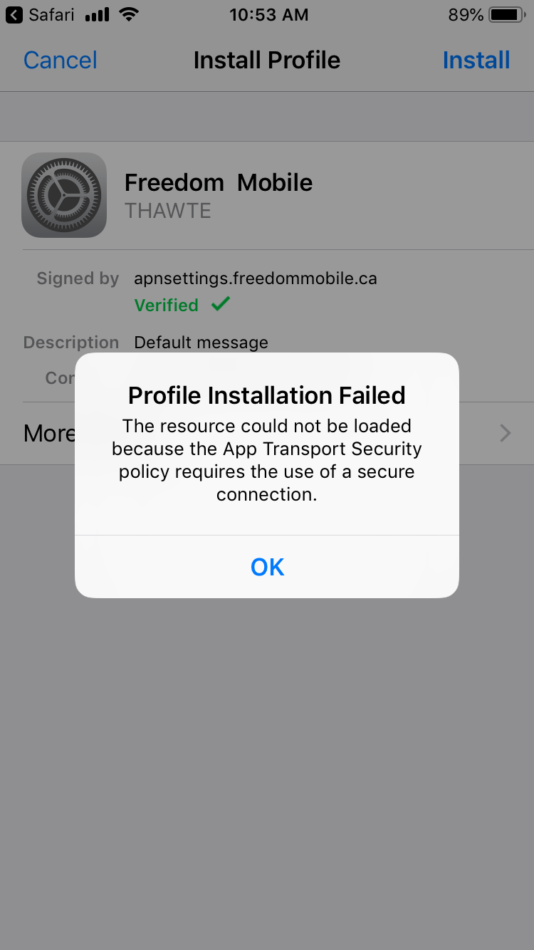 I bought a used iPhone 8, but when I try to install