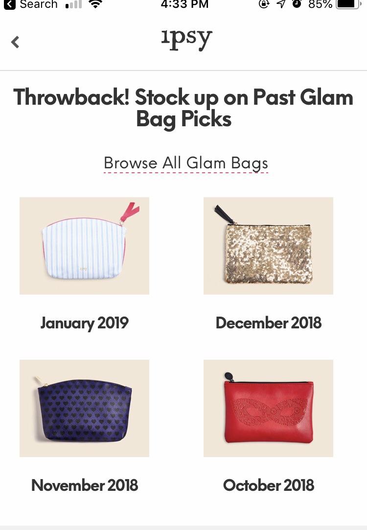 Ipsy offering past bags for 12 each!! r/BeautyBoxes