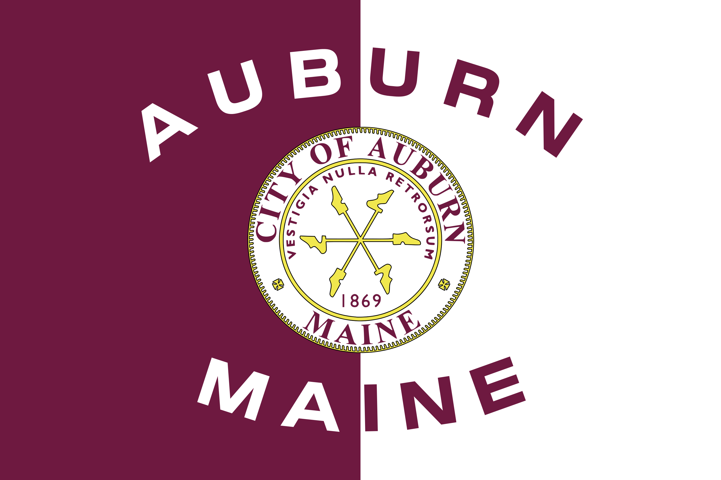 Flag of the Day Auburn, Maine vexillology