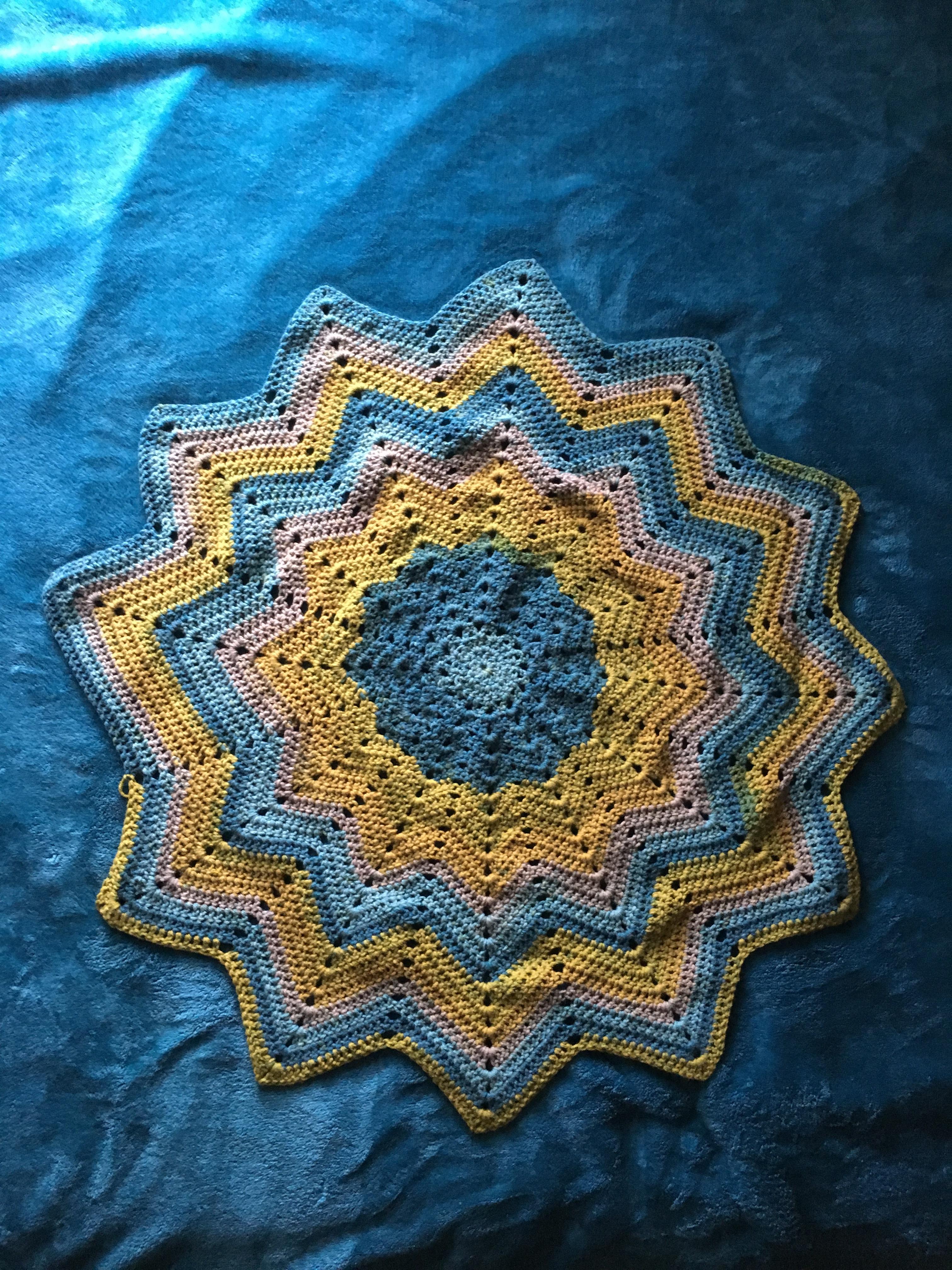I’m done!!!! This is a baby blanket for a friend. r/crochet