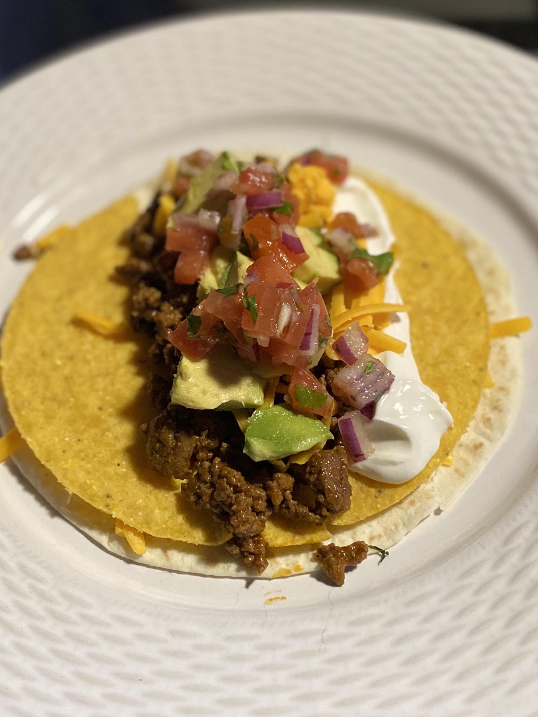Double decker tacos with homemade pico and fresh avocado r/FoodPorn