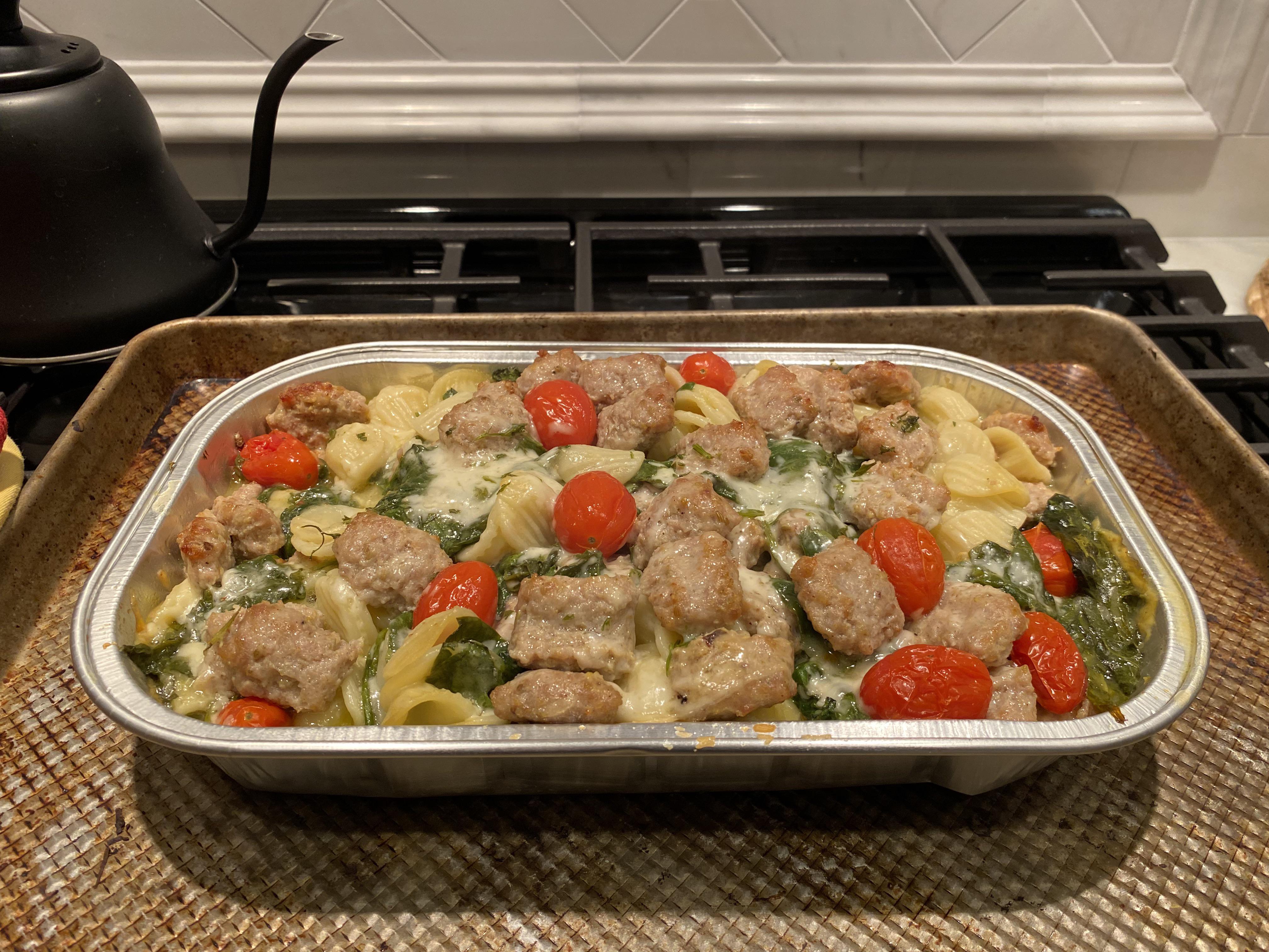 Costco Italian Sausage and Pasta in White Wine Sauce was on sale at our