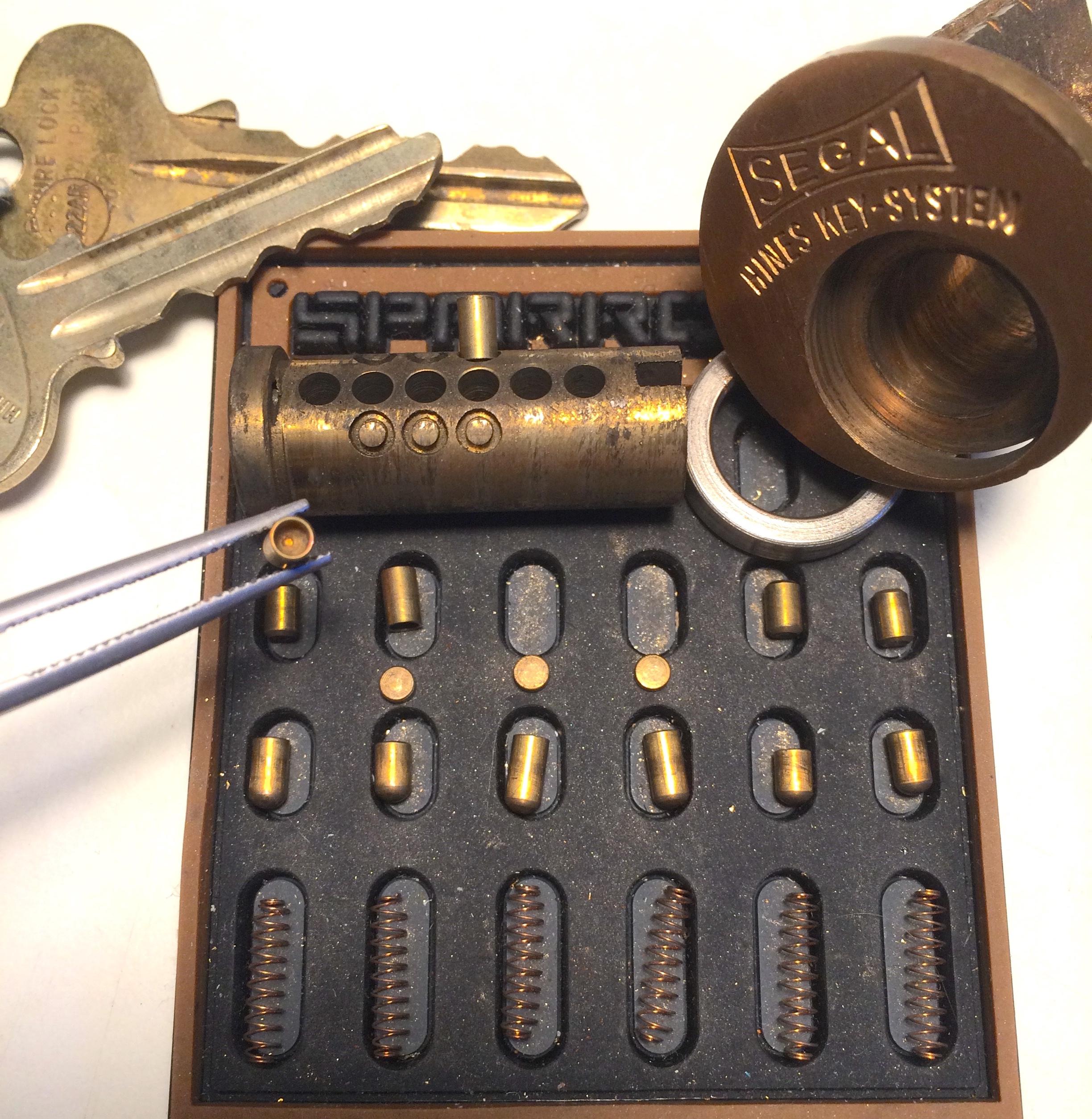 A lock you don't see everyday the Segal "Hines KeySystem" with 3 trap