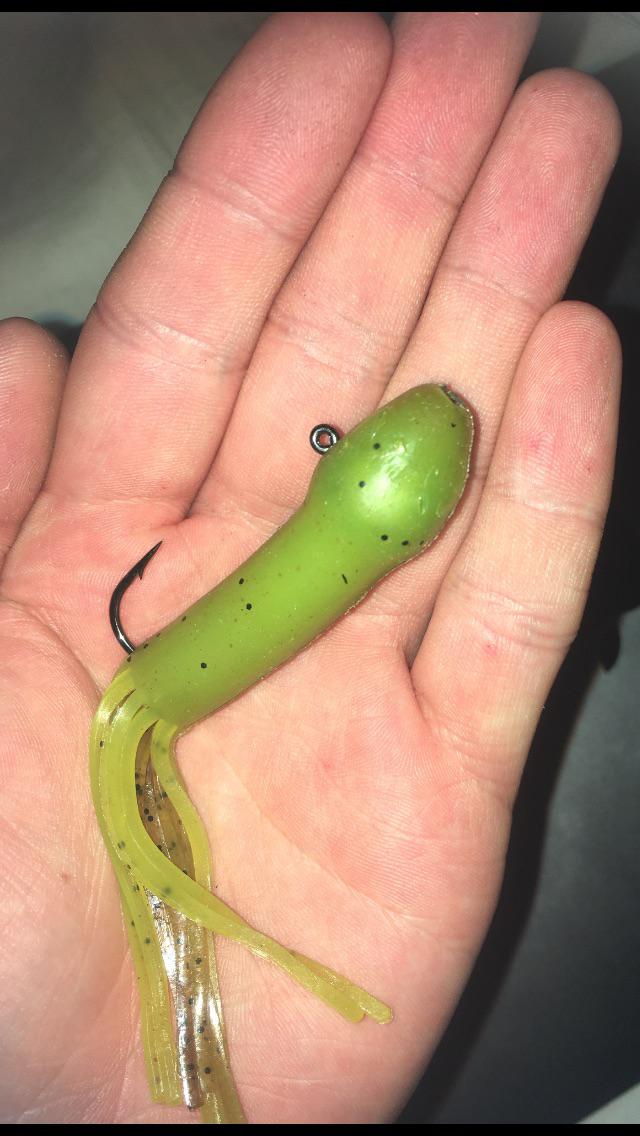 Tried to rig up a tube jig with a regular jig head. r/Fishing_Gear