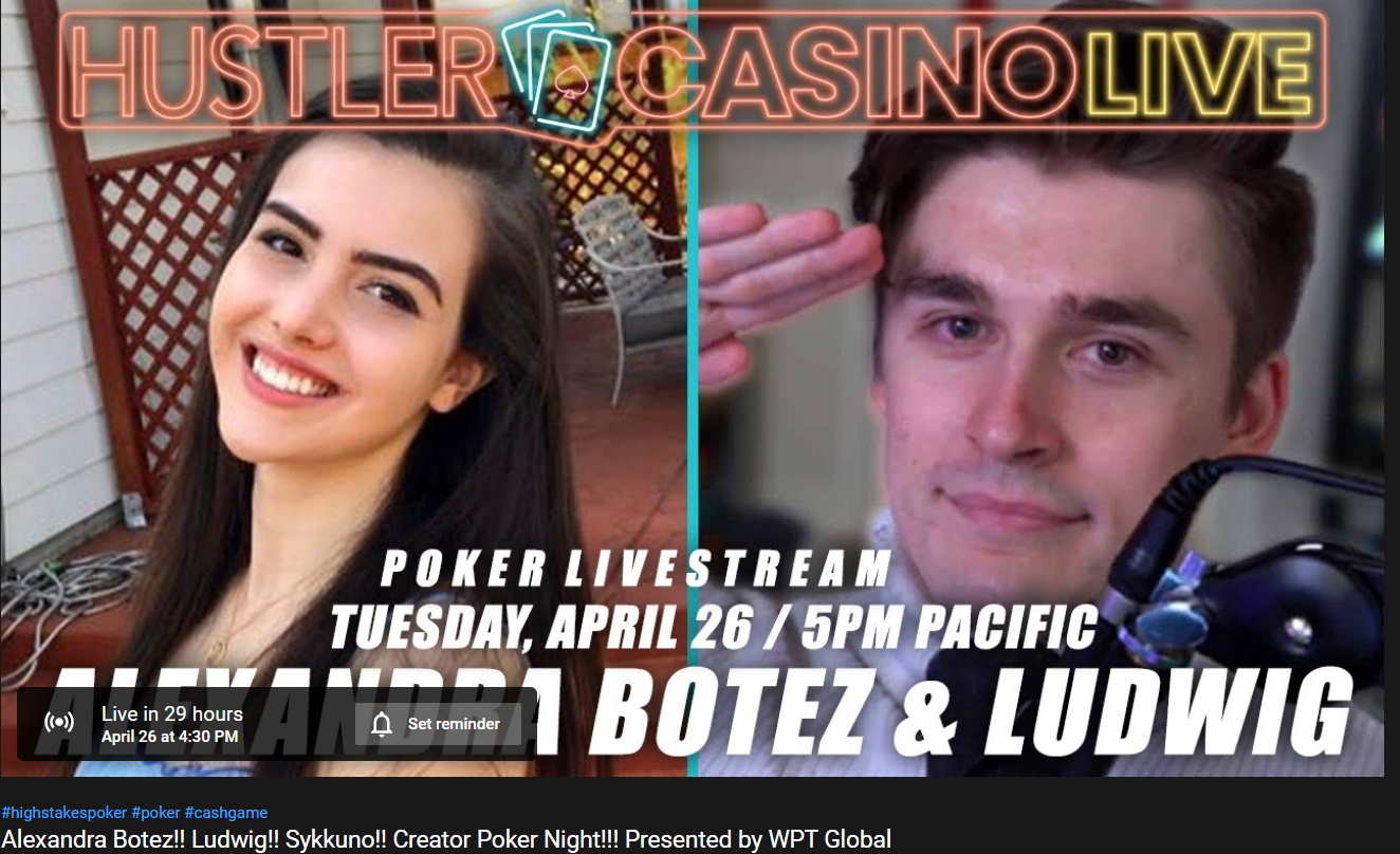 Our streamer is playing poker tomorrow! r/LudwigAhgren