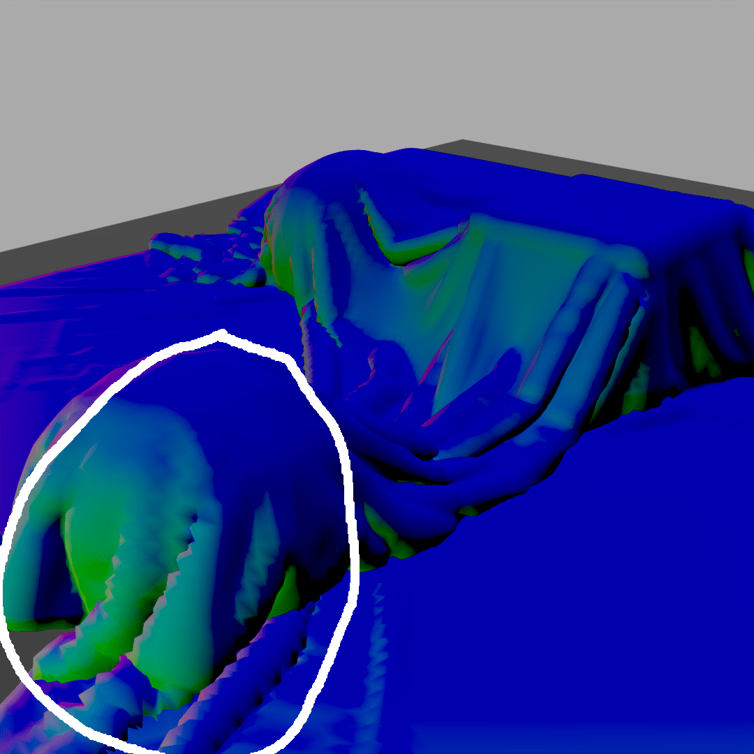 what causes this jagged effect on cloth meshes and how can I prevent it