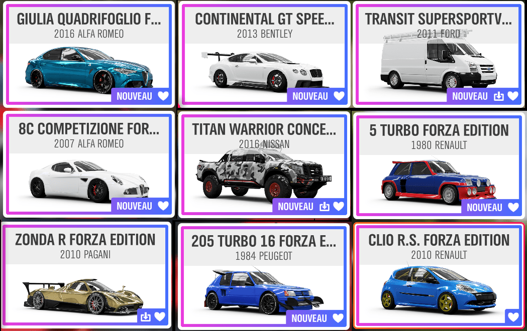 [FH4] Forza Horizon 4 Car list Edition Horizon r/forza
