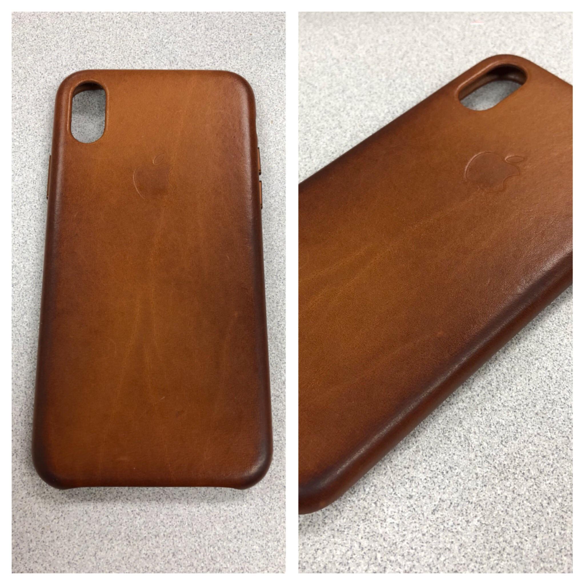 I was hesitant to go with the leather saddle brown case based on the