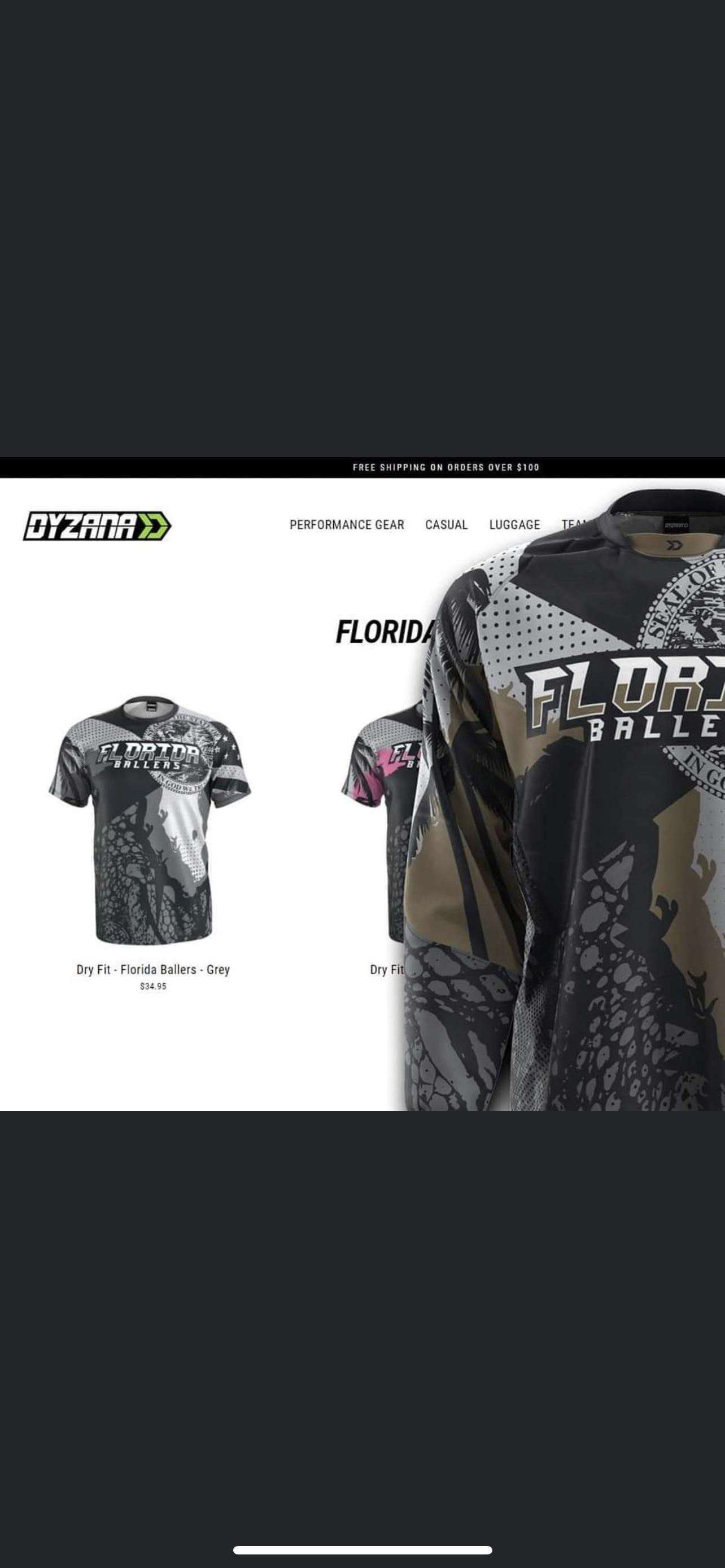 Custom dyzana jersey for Florida ballers r/paintball