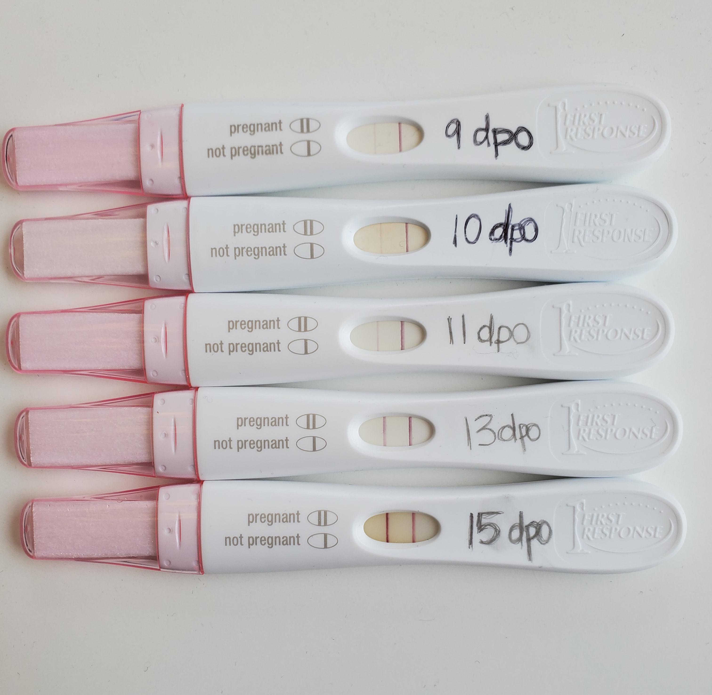 CD35 9 dpo 15 dpo FRER progression. Hoping this is my take home baby