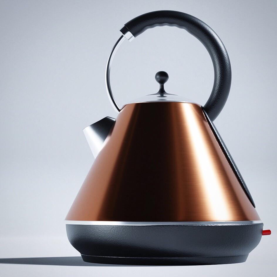 Kettle that I modelled! Been learning blender for a few months and