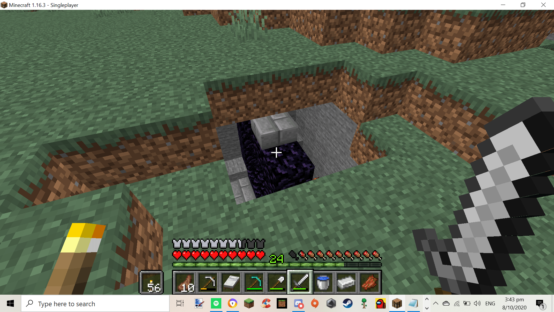 this ruined portal spawned underground, pretty cool ) r/Minecraft