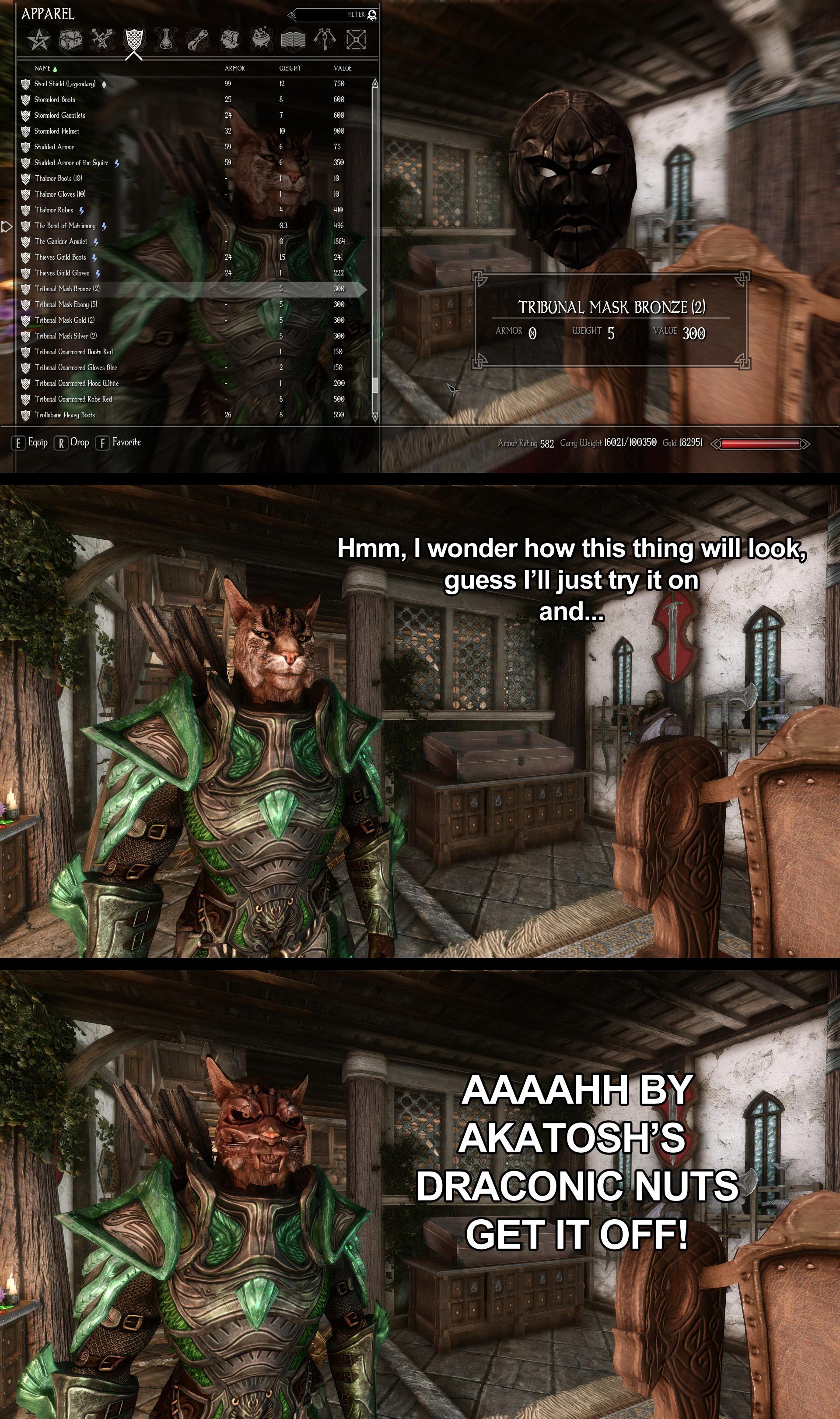 So I added a Tribunal mask/robe mod and the Khajiit version of the