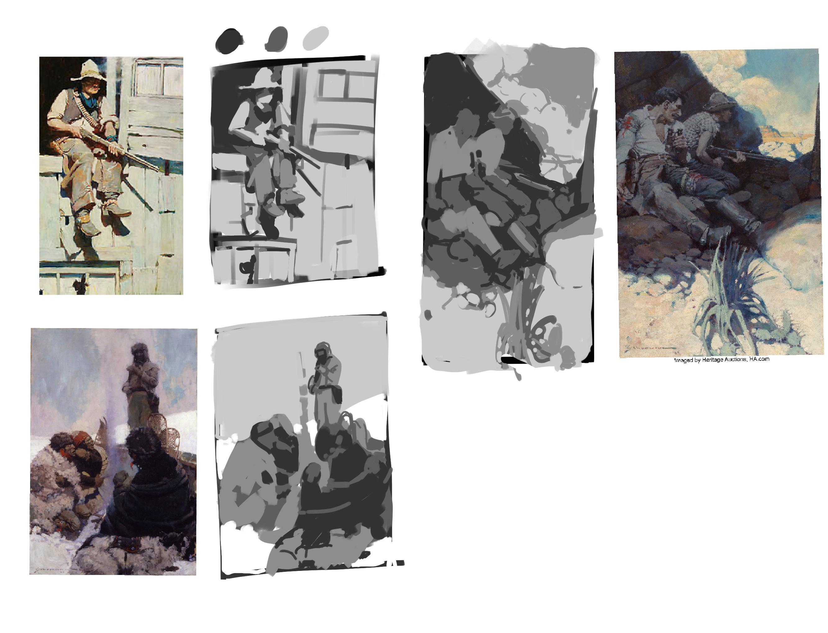 composition studies of master works, these are by frank e. schnoonover r/learnart