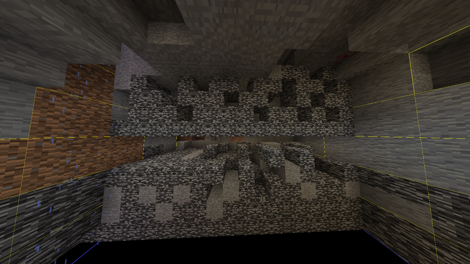 you could make a fake layer of bedrock sp people cant track down the