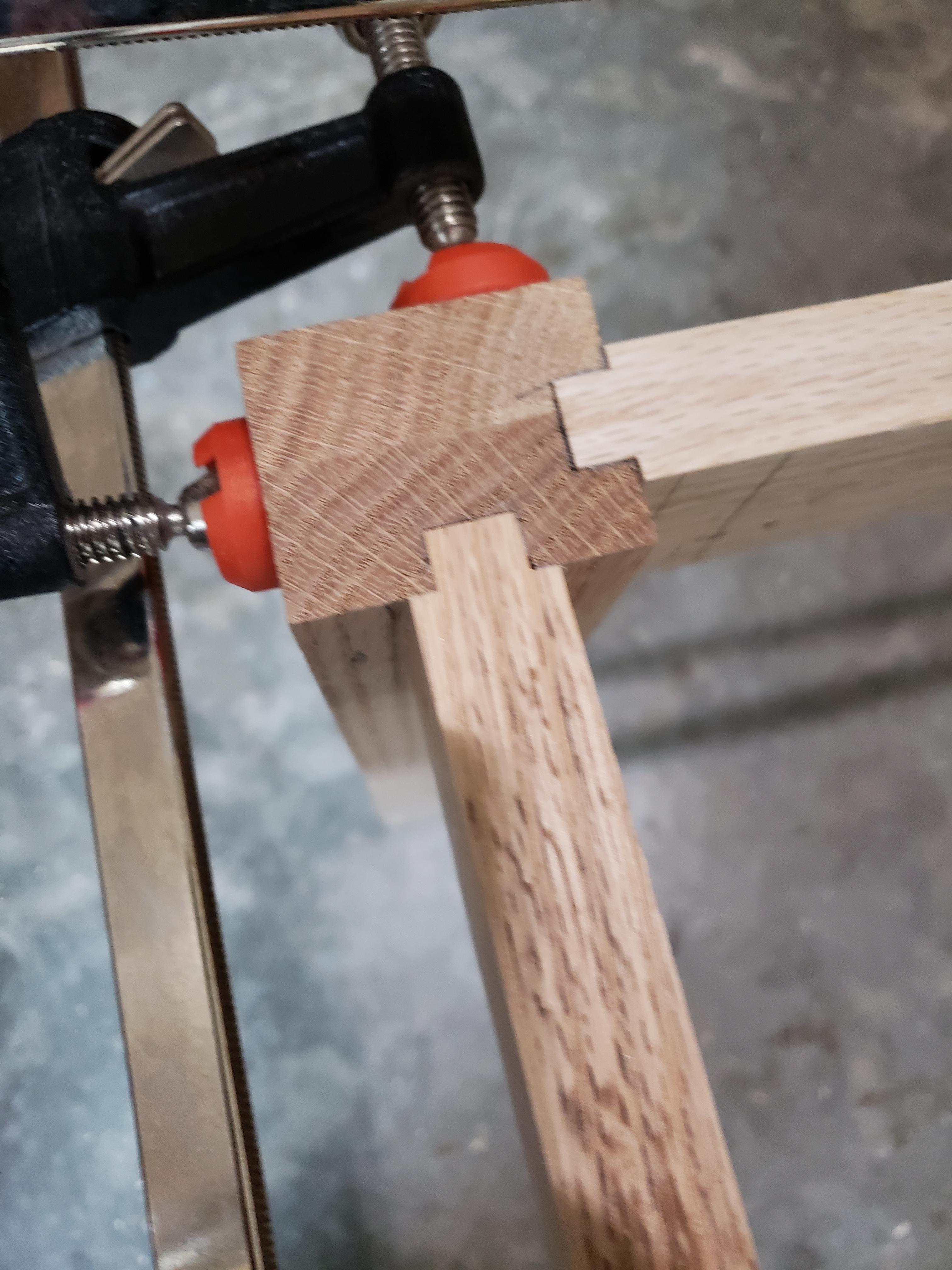 My first joint. Legs and apron to my sons future kid table. r/woodworking