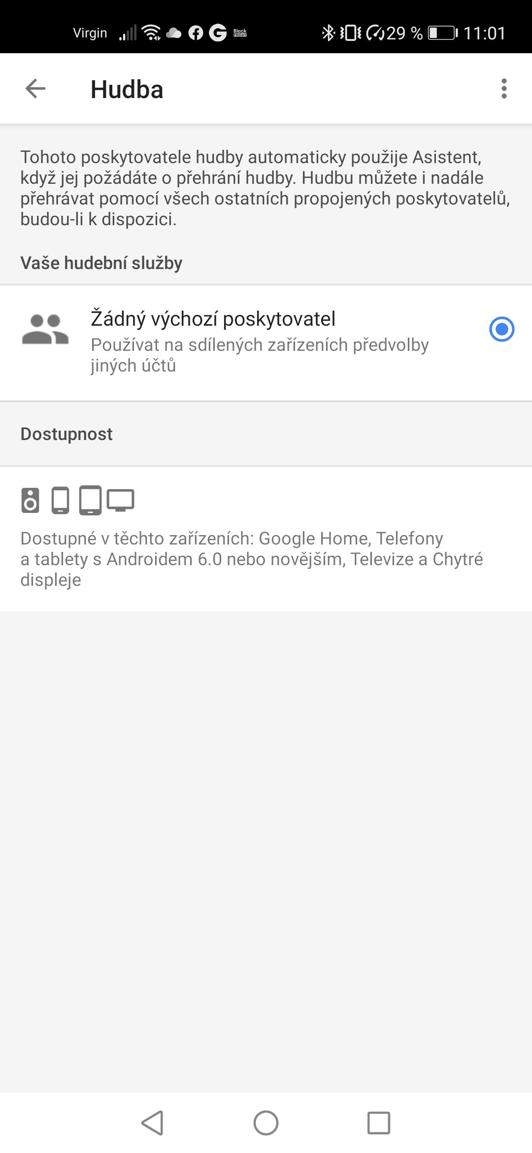 Can't link Spotify account to Google home app. There's just "No default