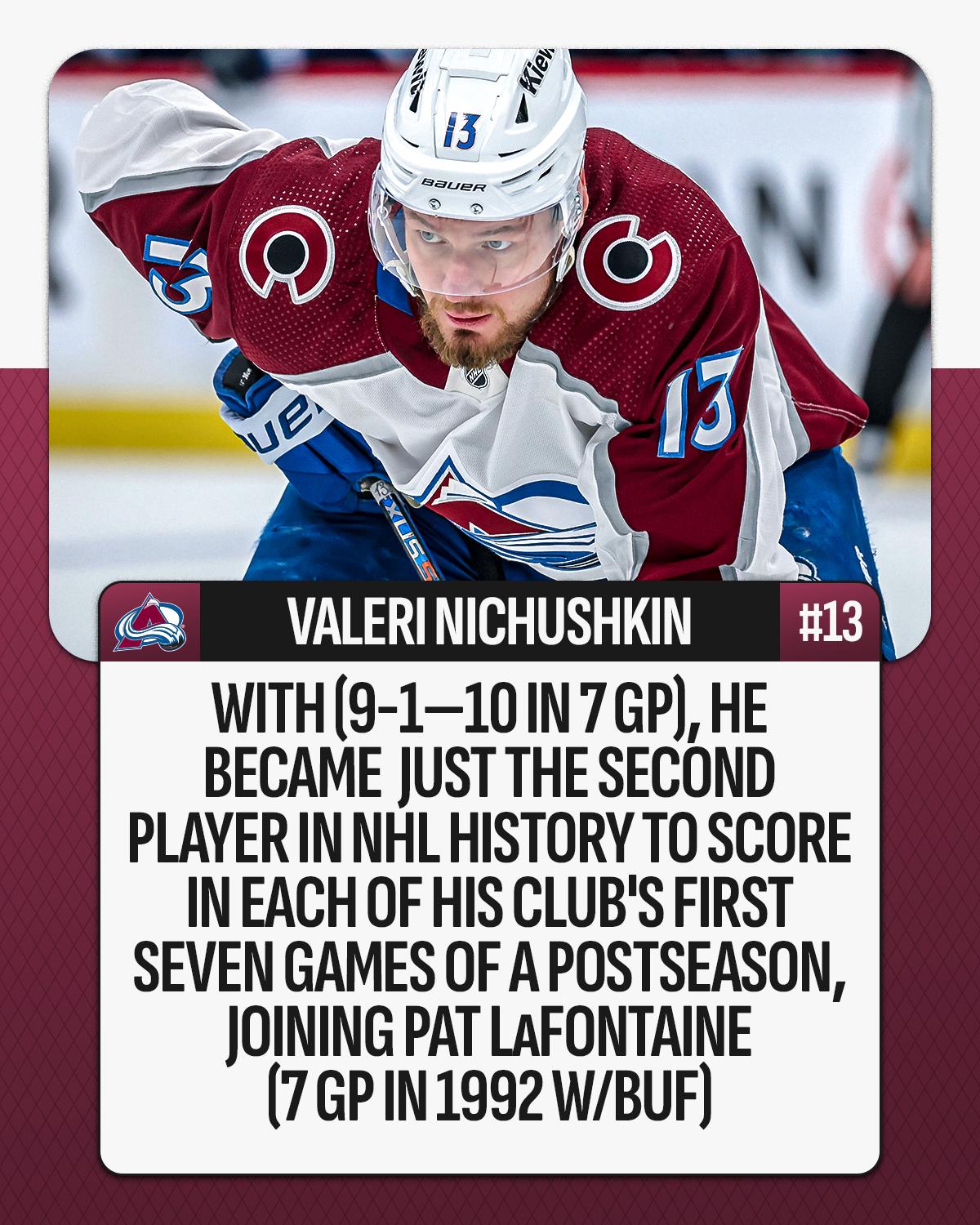 With another goal tonight, Valeri Nichushkin has scored in every