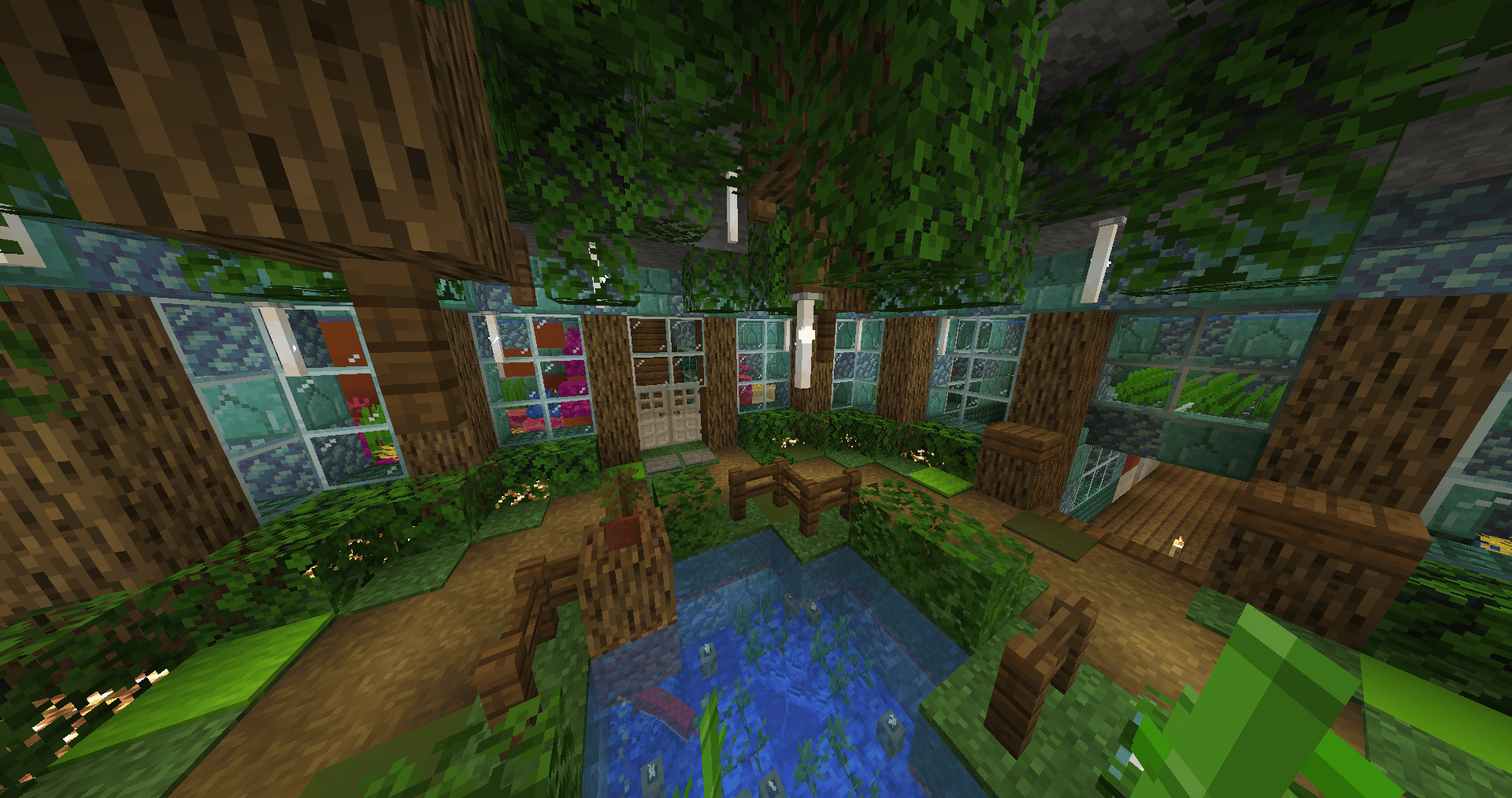 My circular aquarium room! Minecraft