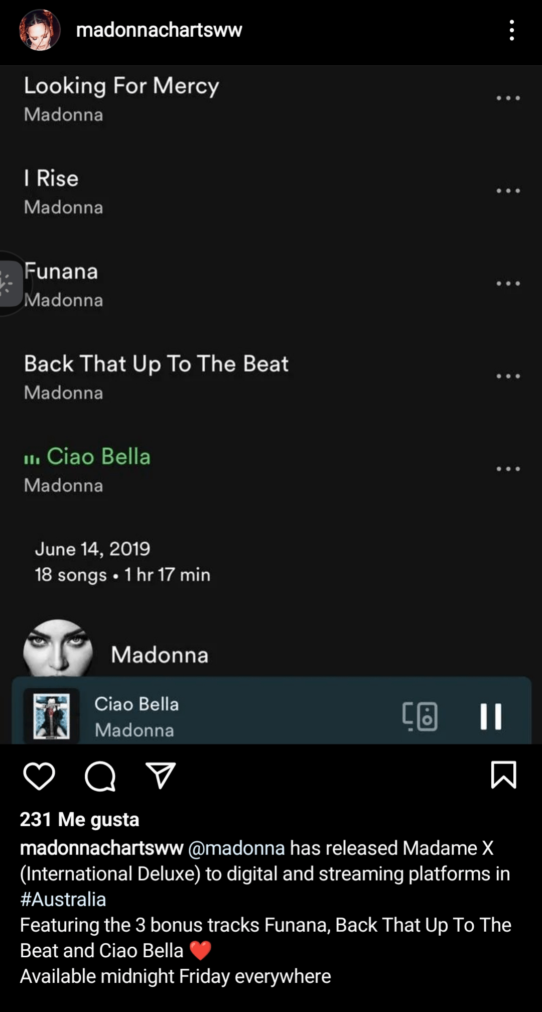 Madame X (International Deluxe) with 3 bonus tracks will be available