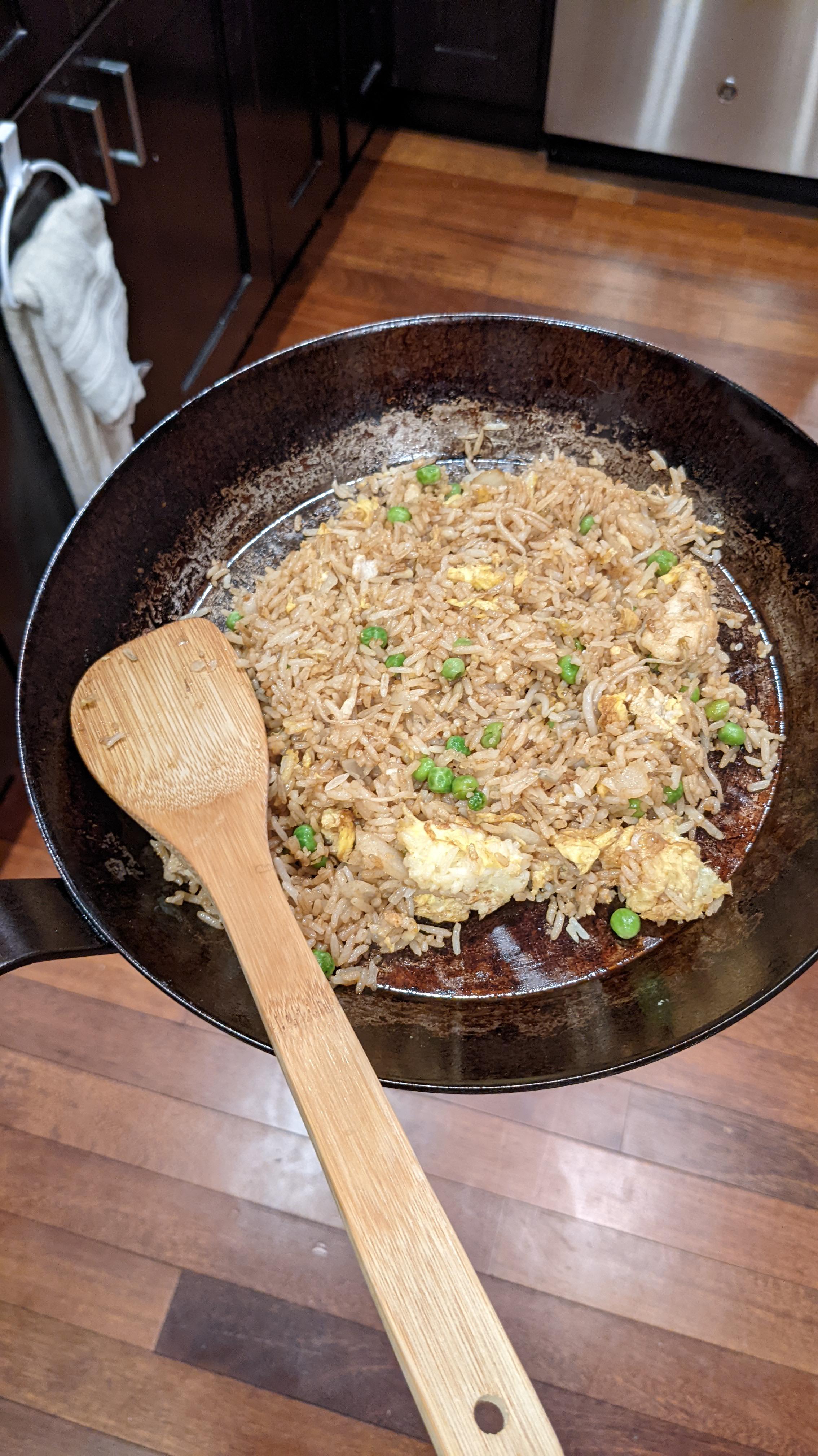 Reheating fried rice. No oil needed r/carbonsteel