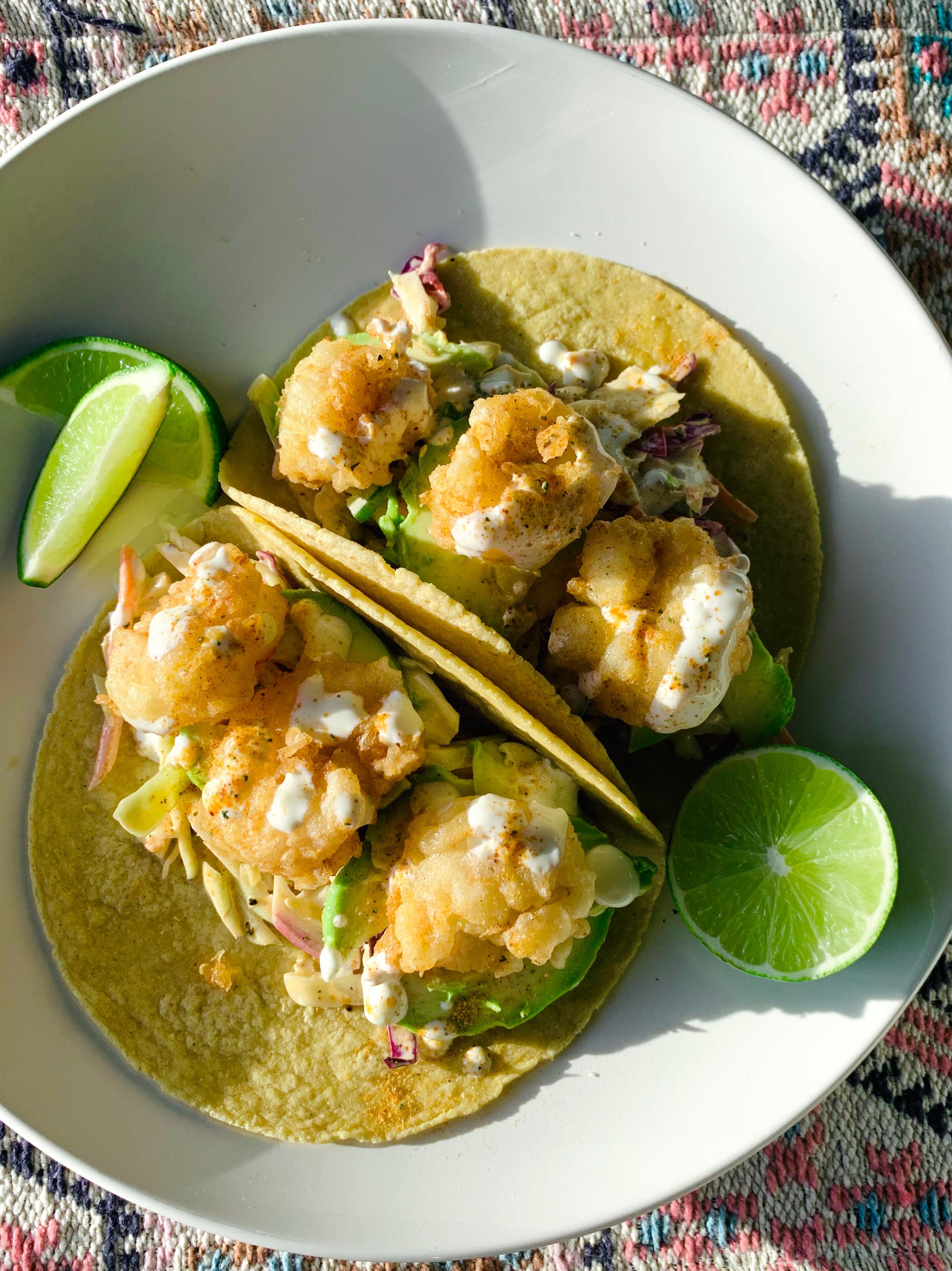 [Homemade] Fried shrimp tacos r/food