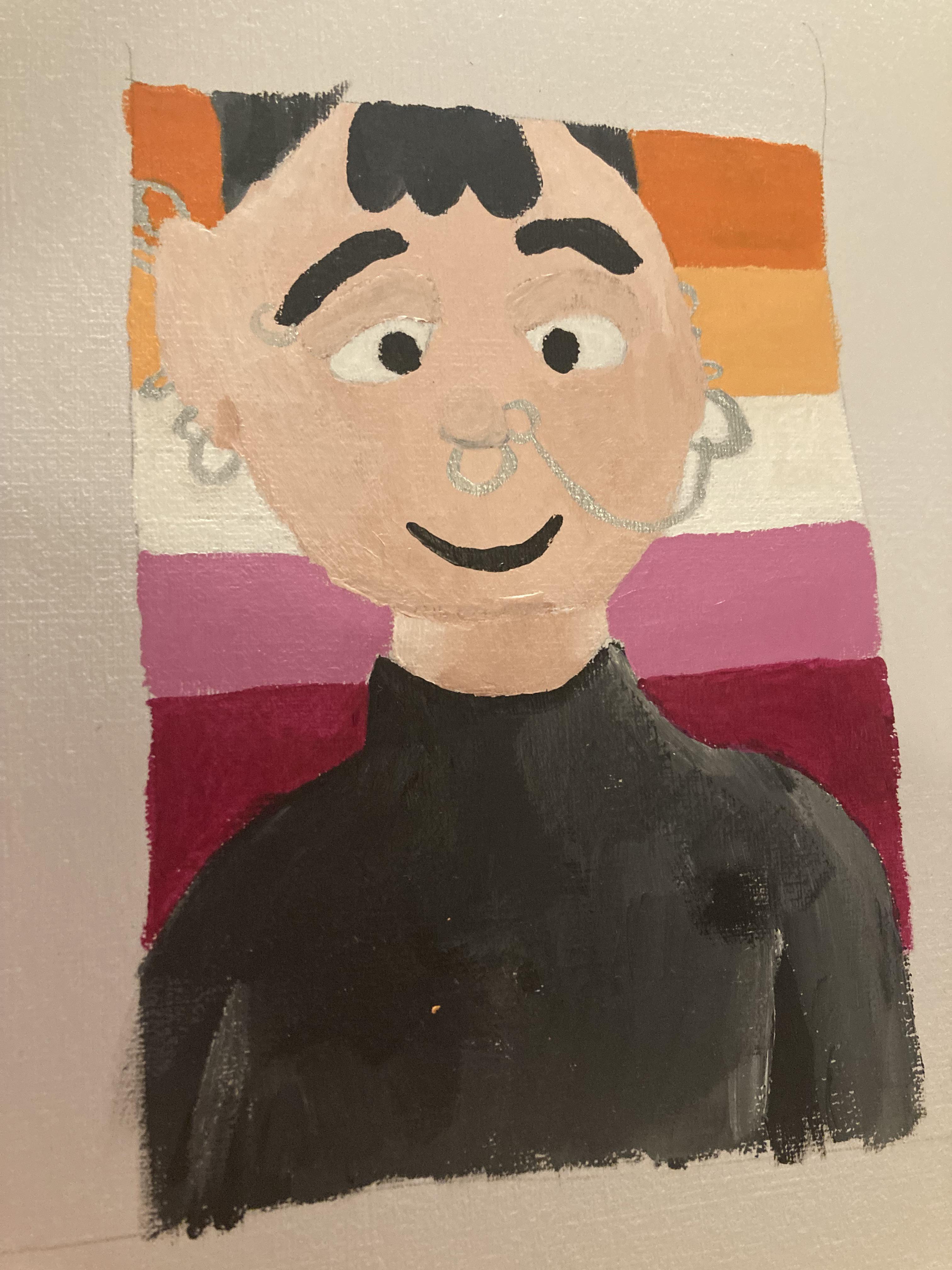 Painting My Favorite TV Lesbian (Stephanie from Moral Orel) r