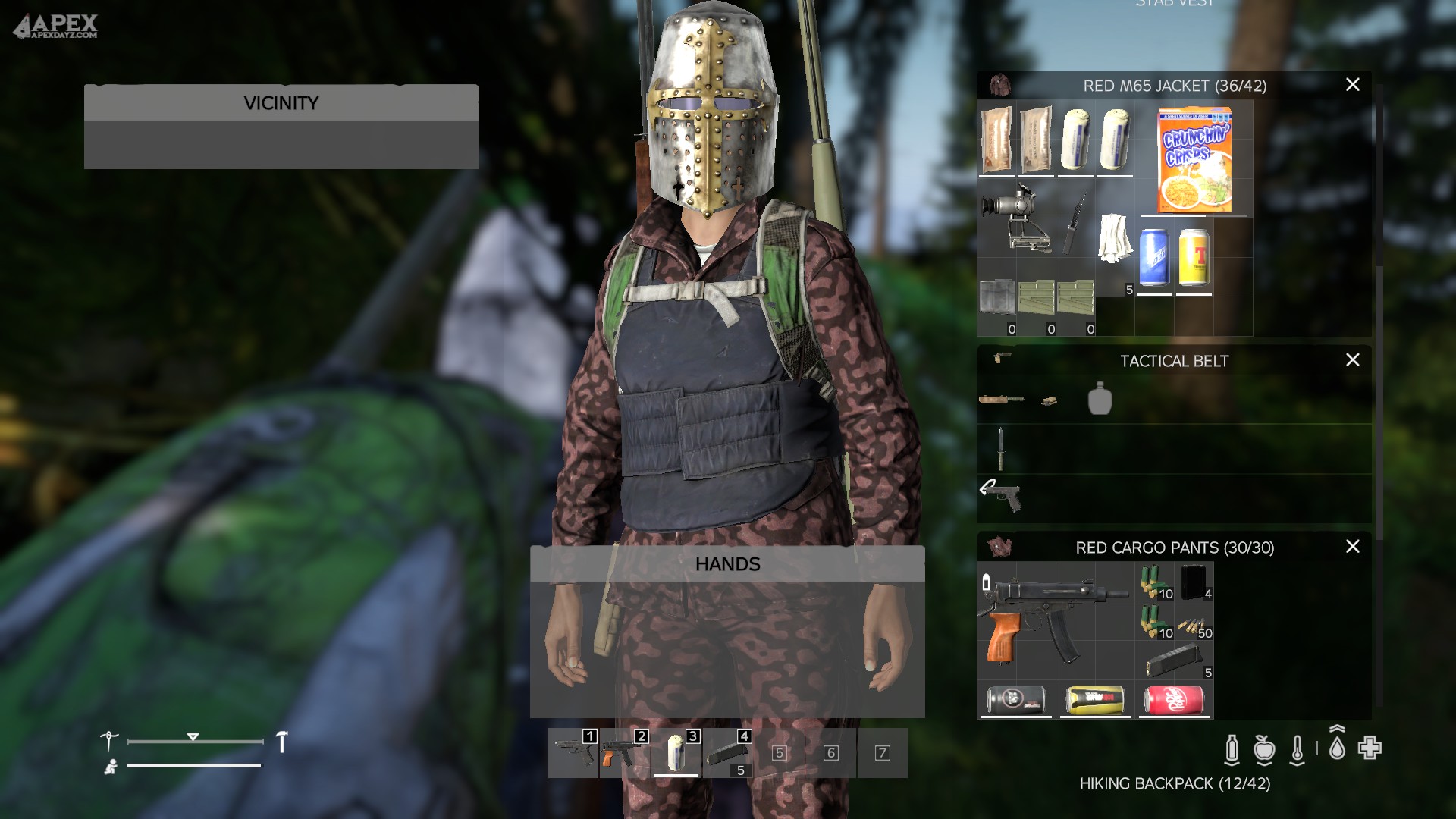 Finally found a Great Helm! Hunter stand just South of Gorka. r/dayz