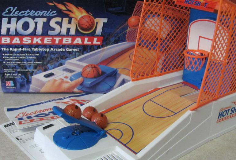 Electronic hotshot mini basketball game practice never made perfect