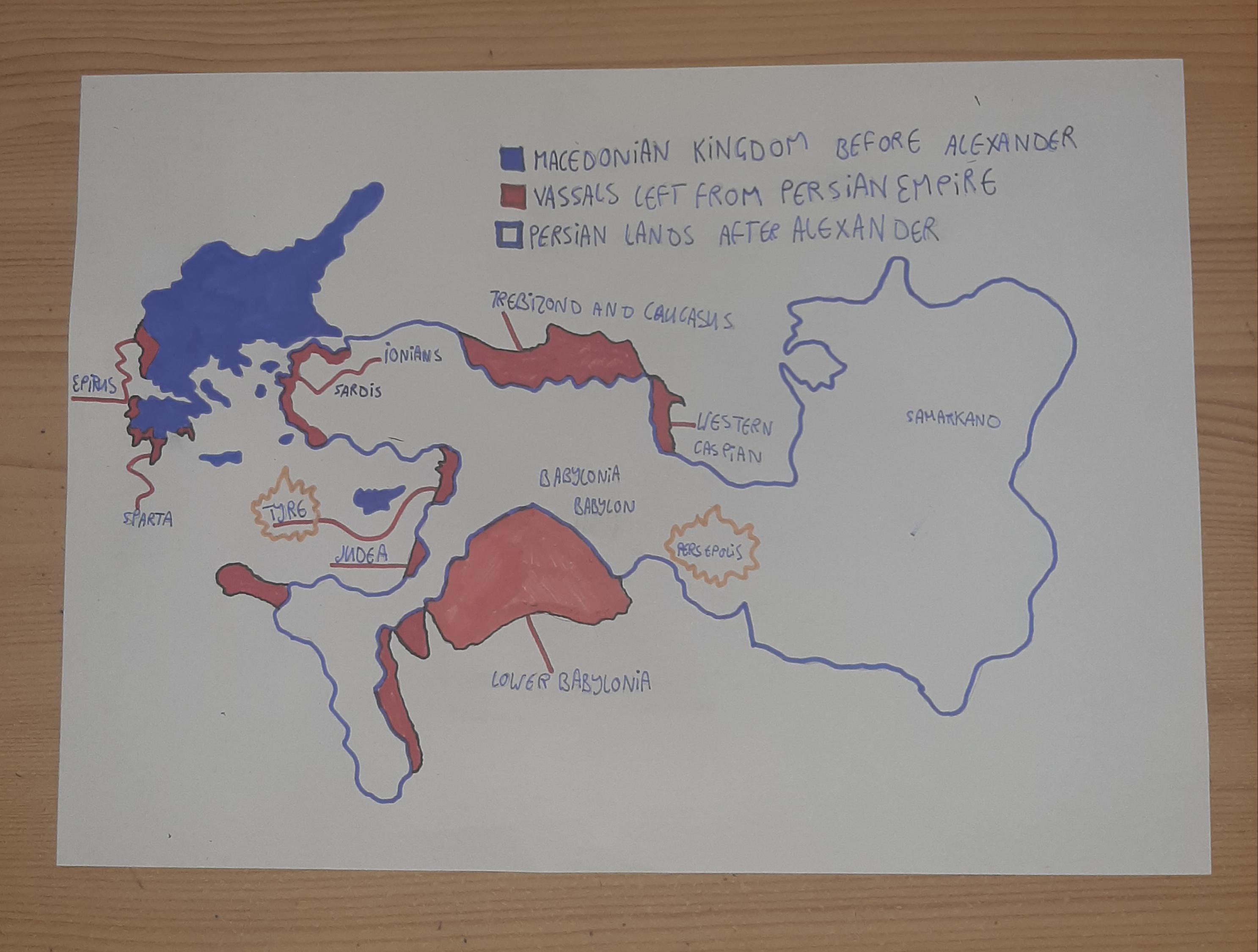 Macedonian Empire before and after Alexander The Great r/handdrawn_maps