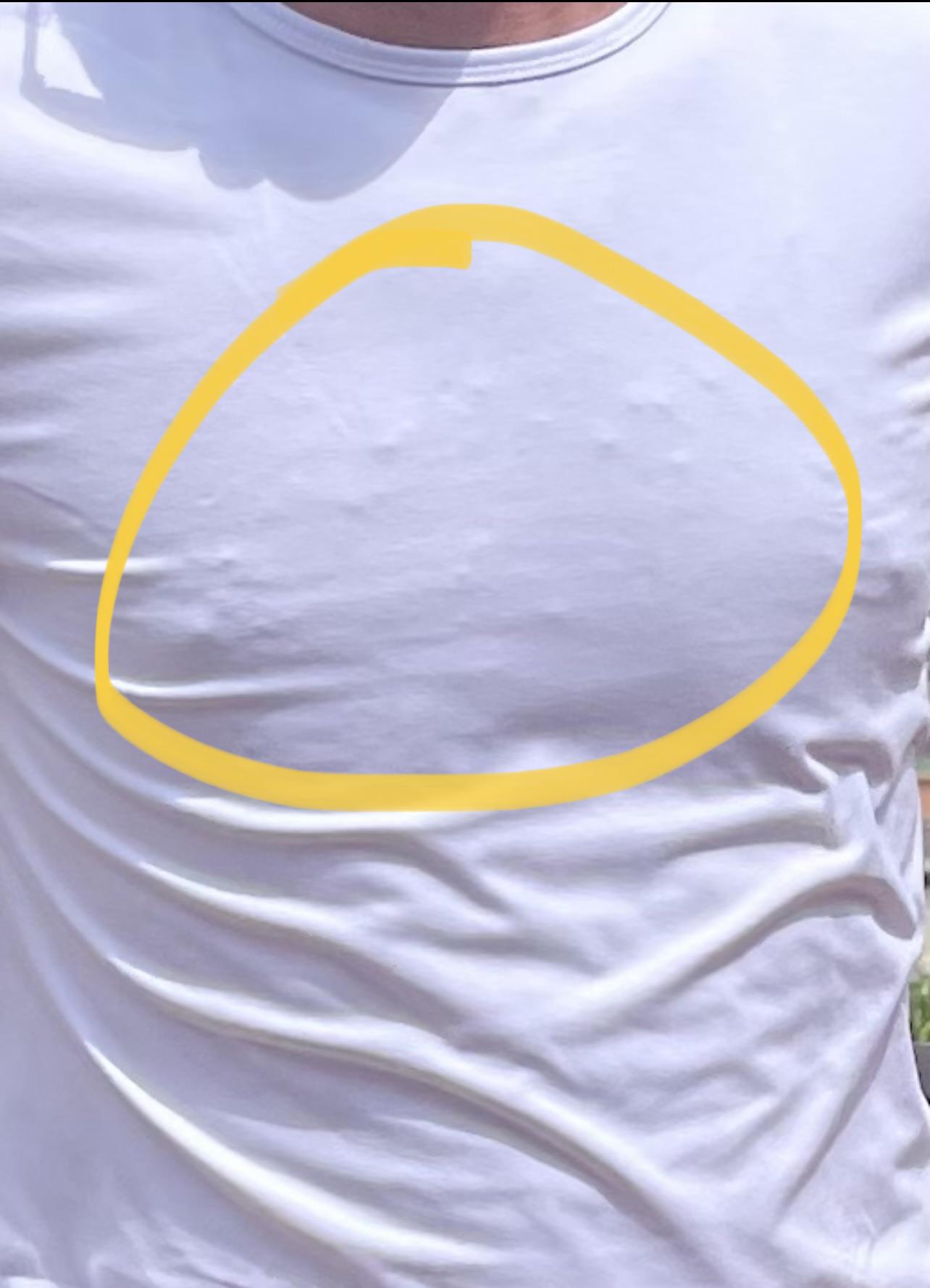 Has anyone noticed chest hair sticking out of cuts clothing shirts